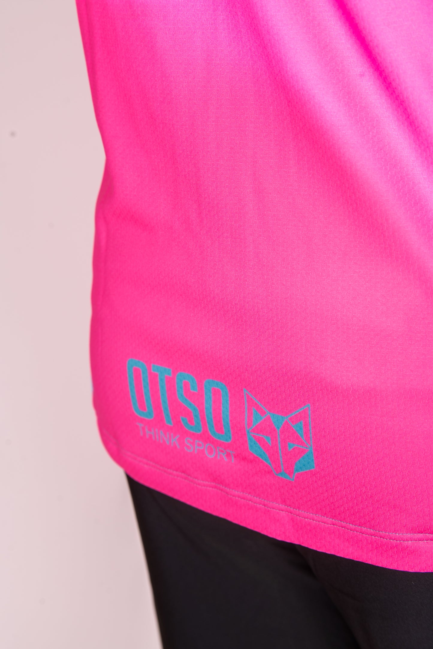 Felpa sportiva unisex con cappuccio - Fluo Pink & Light Blue