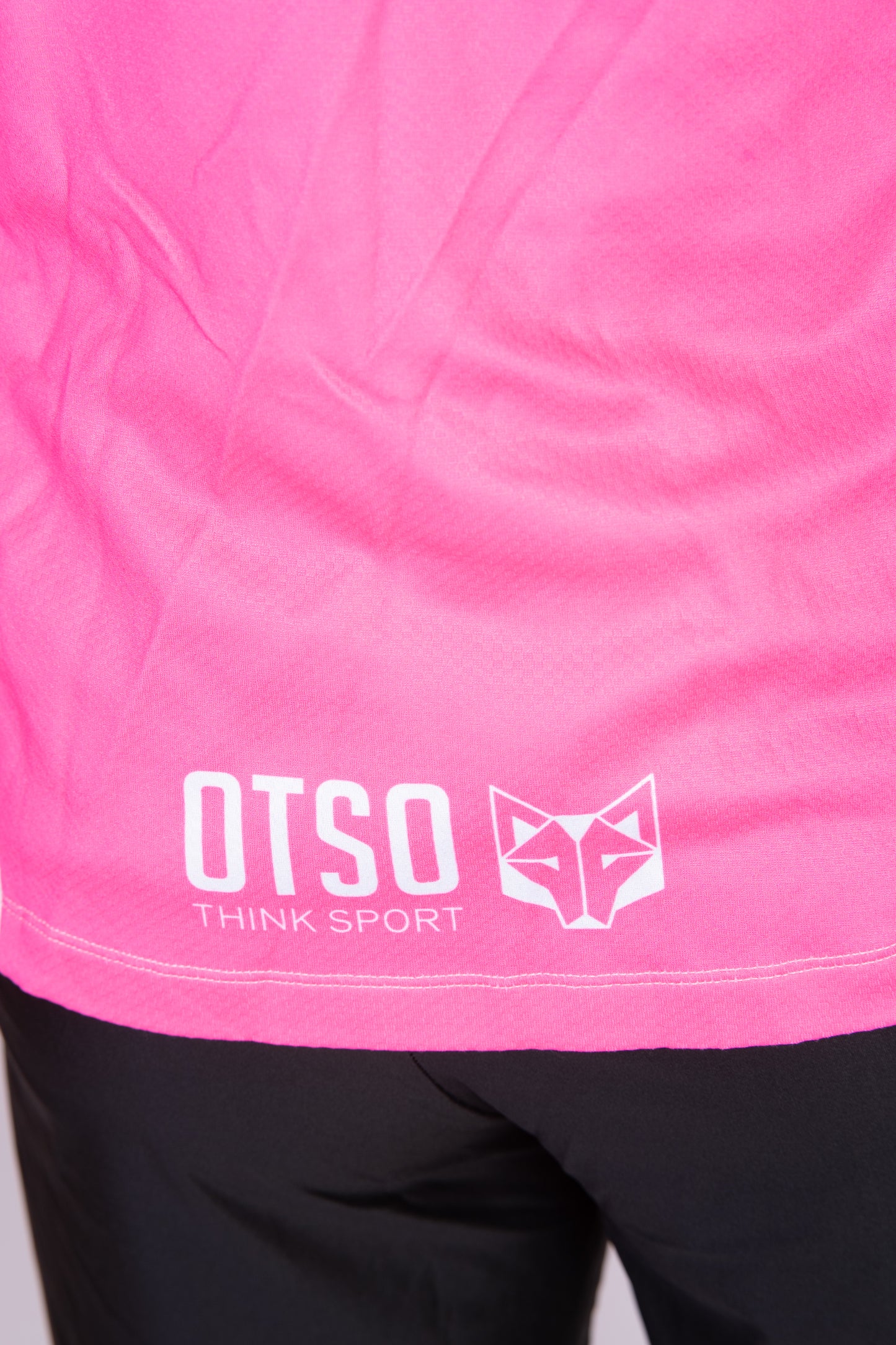 Unisex sport hoodie - Fluo Pink & White