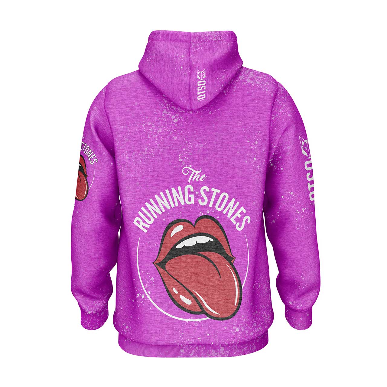 Sweat à capuche - Running Stones Pink
