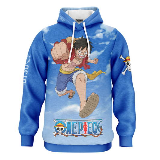 Felpa - One piece fishman luffy and the crew blue
