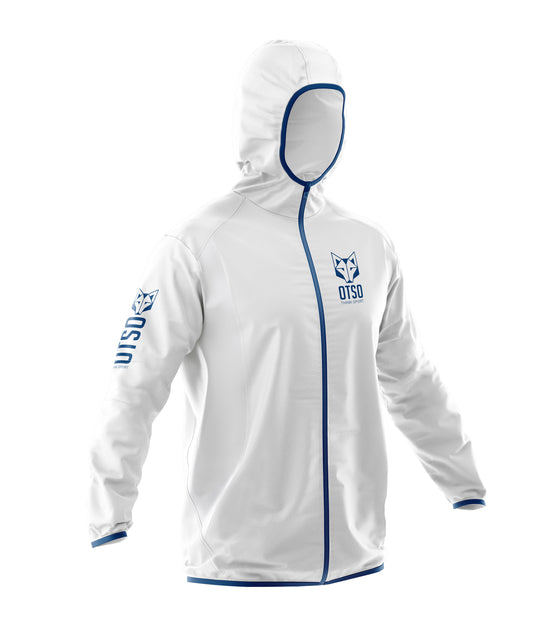 Waterproof jacket - White & Royal Blue