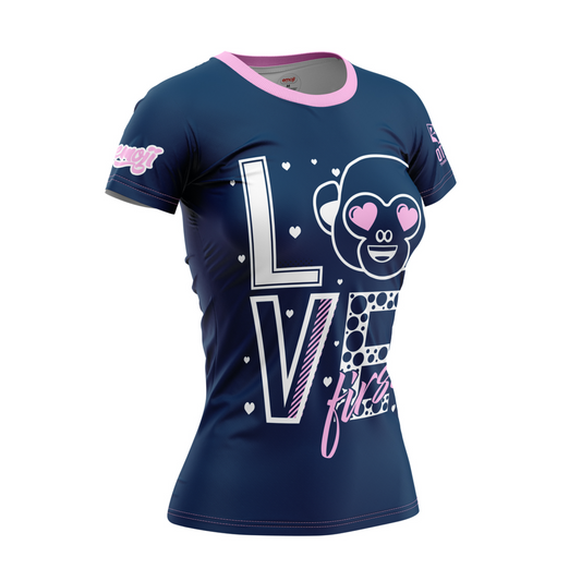 Camiseta manga curta feminina - Emoji Love First
