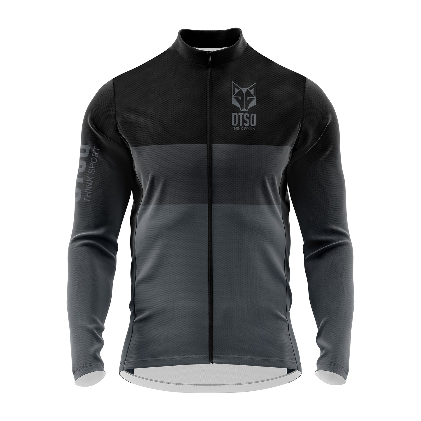 Men's winter long sleeve cycling jersey - Black