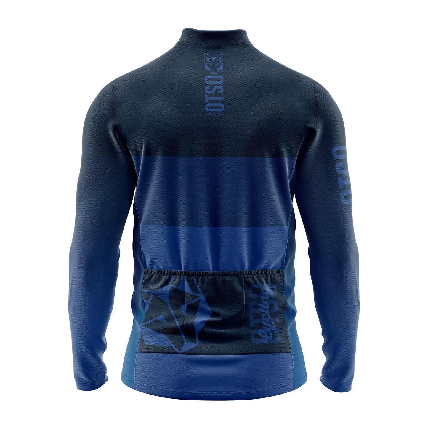 Maglia da ciclismo invernale a maniche lunghe da uomo -  Midnightblue