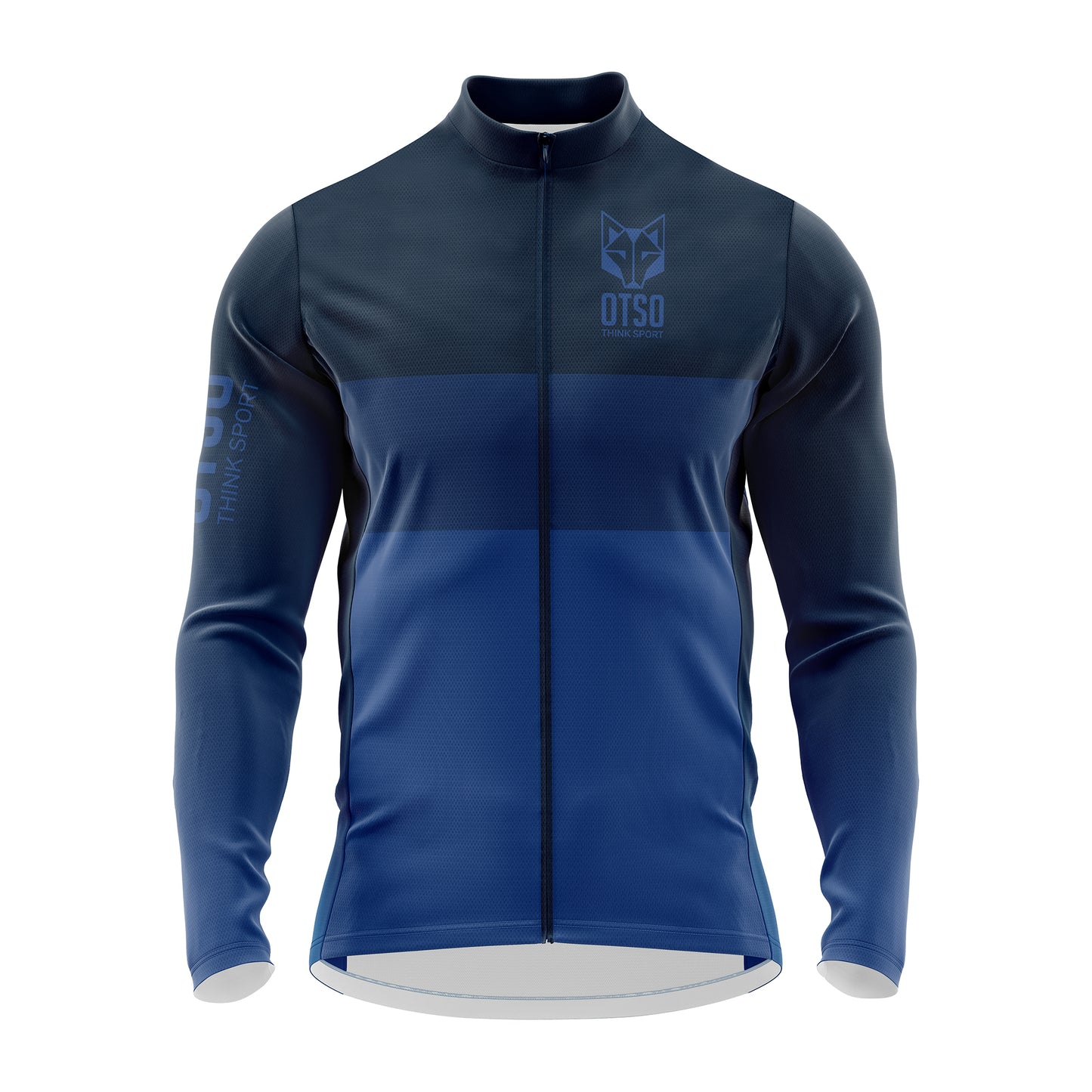 Men's winter long sleeve cycling jersey - Midnightblue