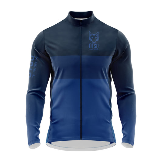 Maglia da ciclismo invernale a maniche lunghe da uomo -  Midnightblue