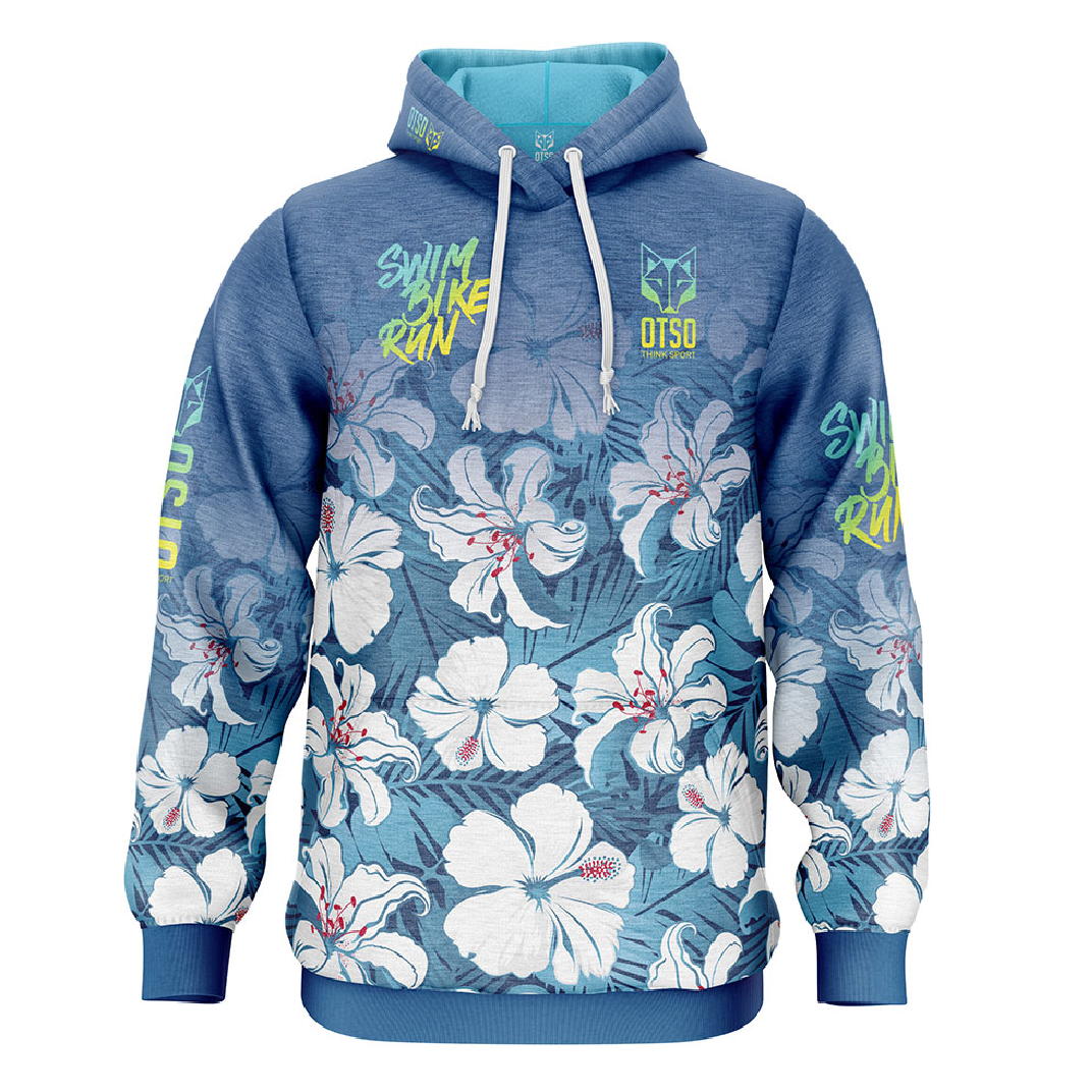 Hoodie - Swim Bike Run Flower