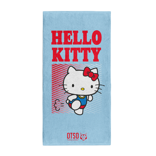 Toalha Microfibra - Listras Hello Kitty