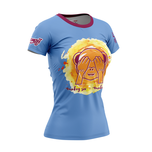 T-shirt manches courtes femme - Emoji Monkey See