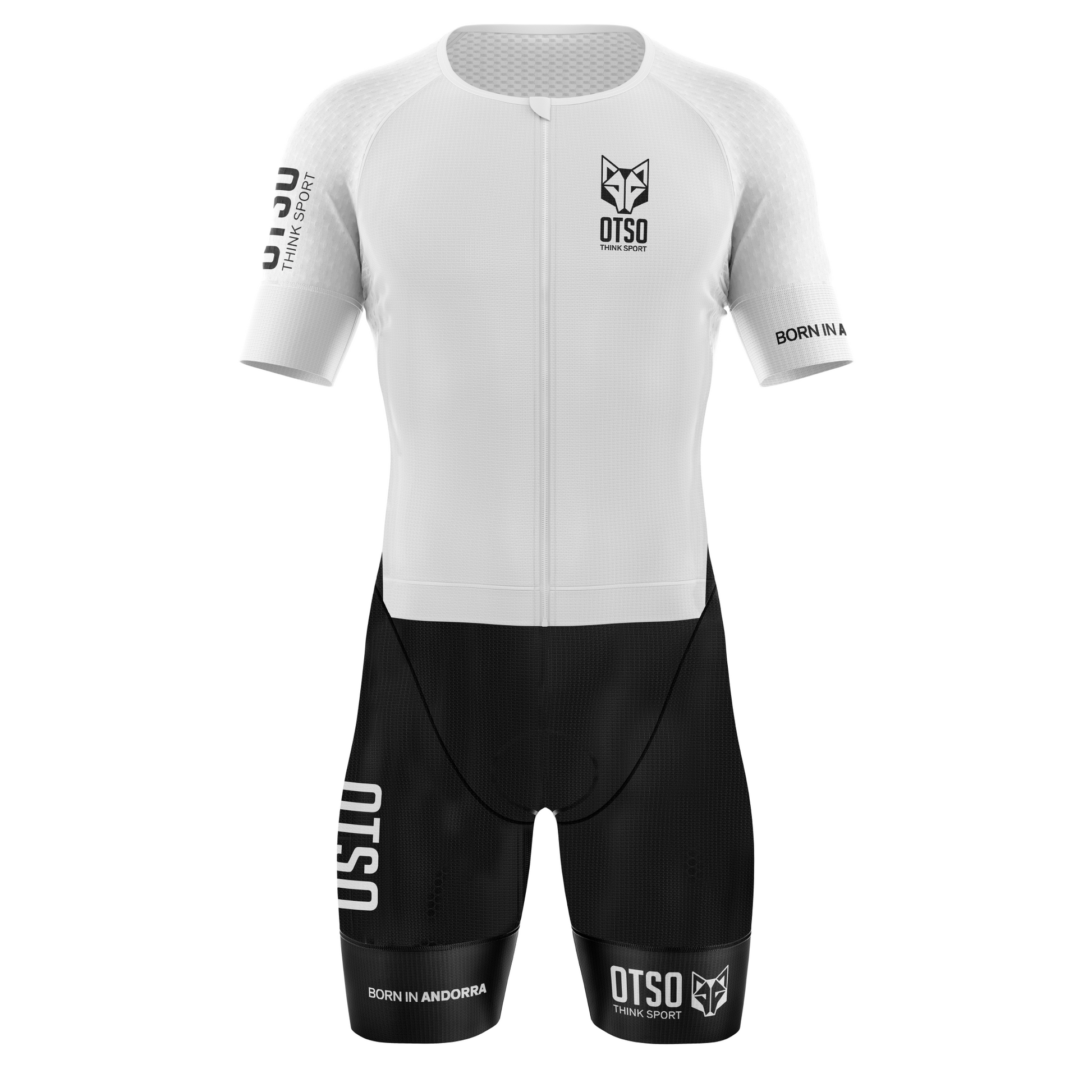 Men's Triathlon Suit Black White