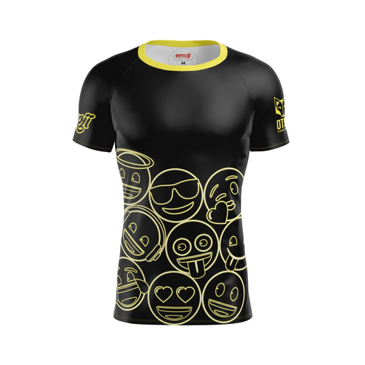 Camiseta manga curta masculina - Emoji Neon Faces