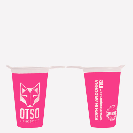 Foldable cup running 200ml - Fluo Pink