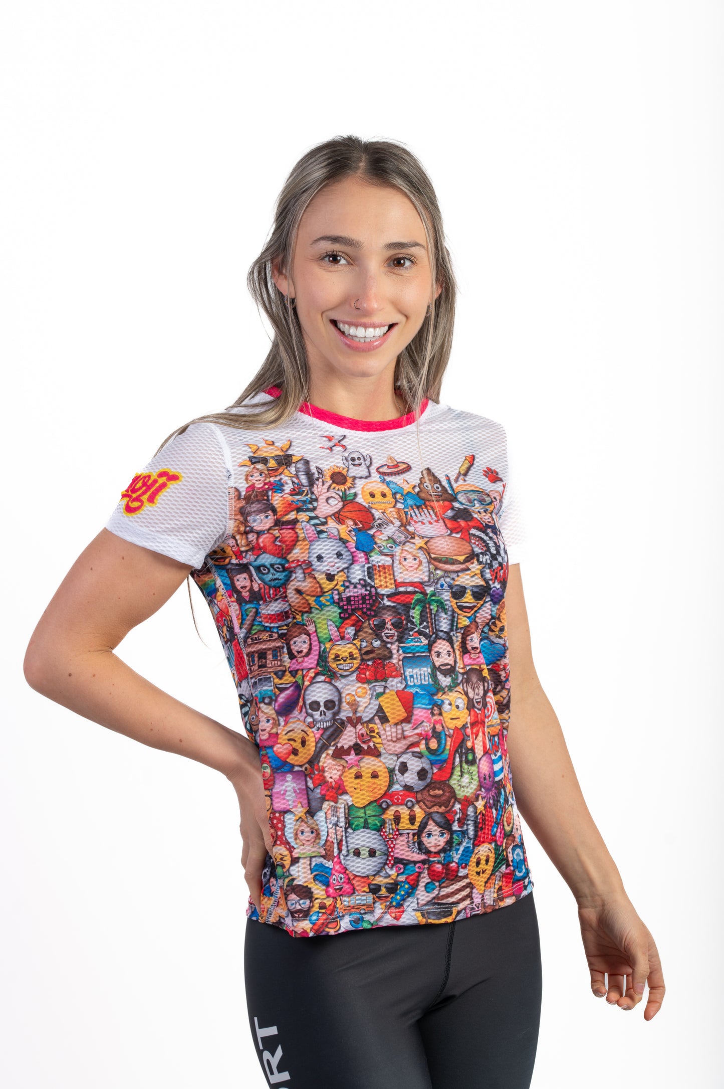 Camiseta manga curta feminina - Emoji Big Wave