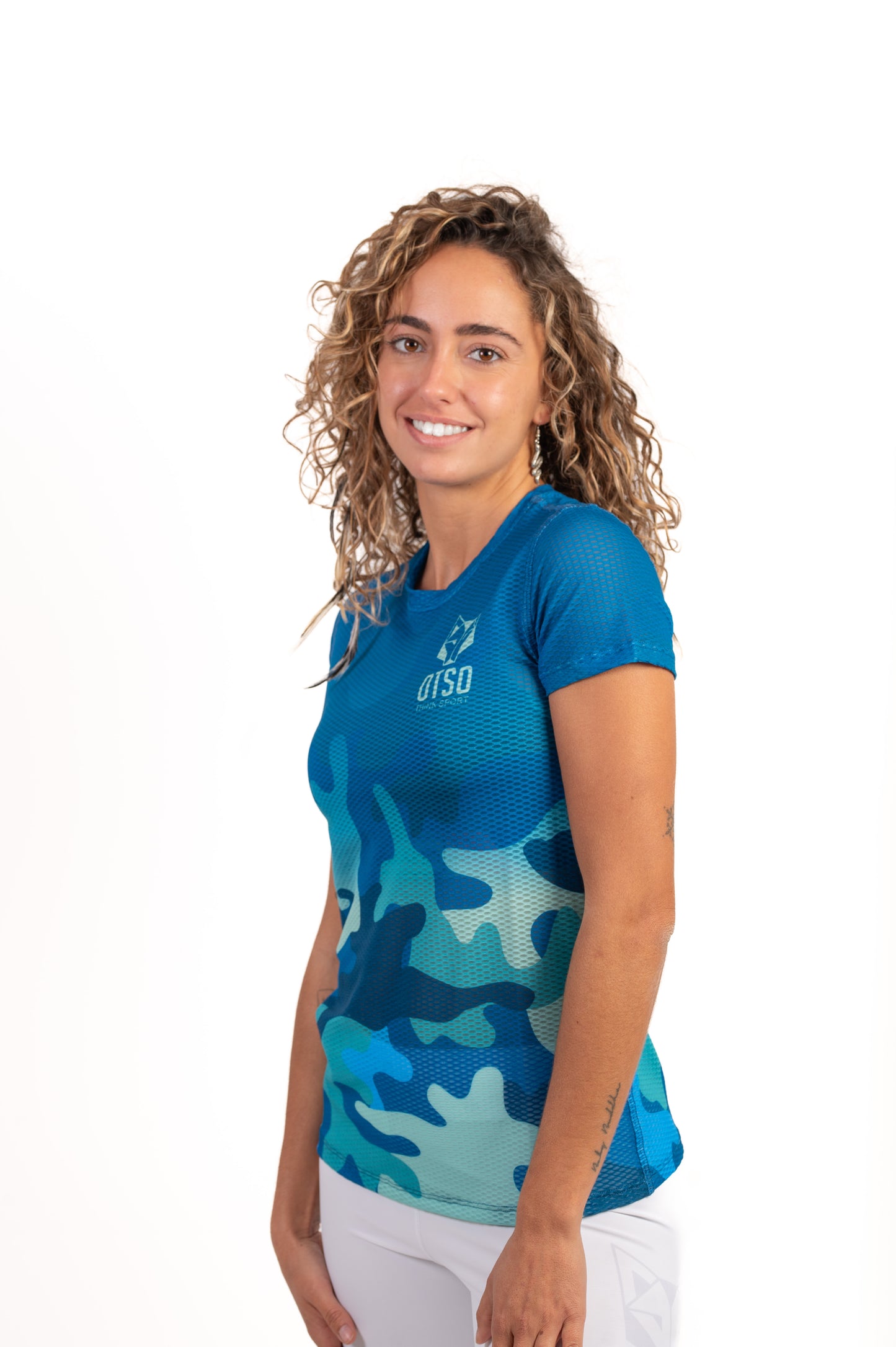 Camiseta manga corta mujer - Camo Blue