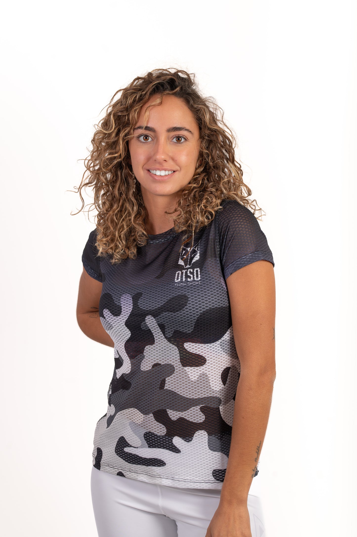 Camiseta manga corta mujer - Camo Grey