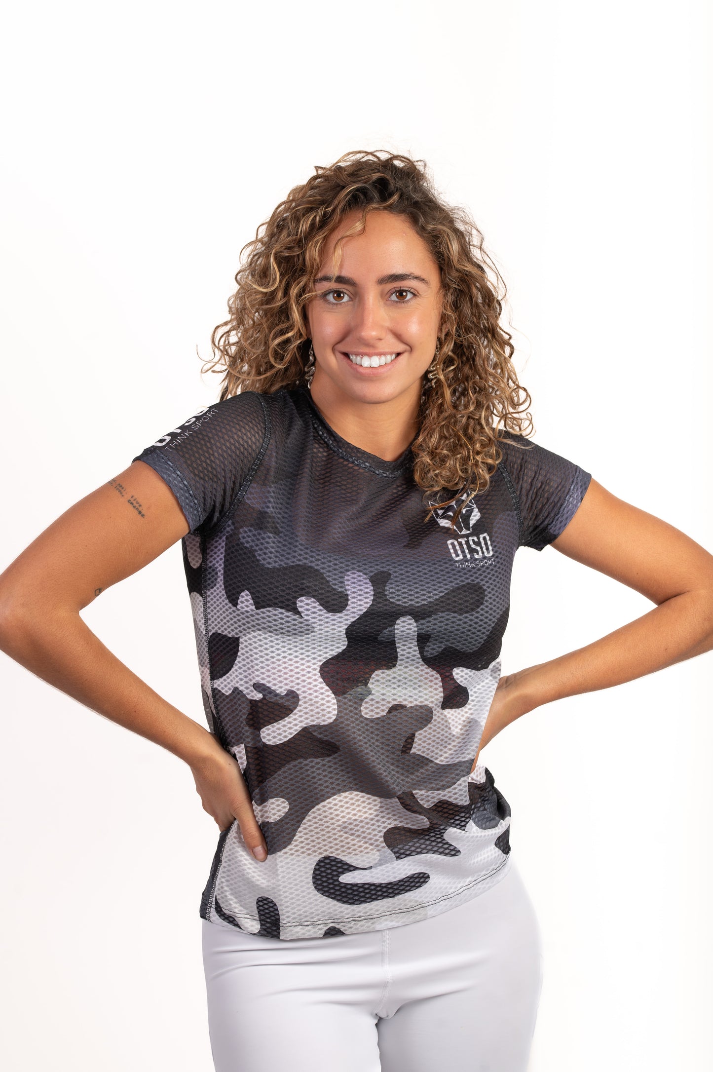 Camiseta manga corta mujer - Camo Grey