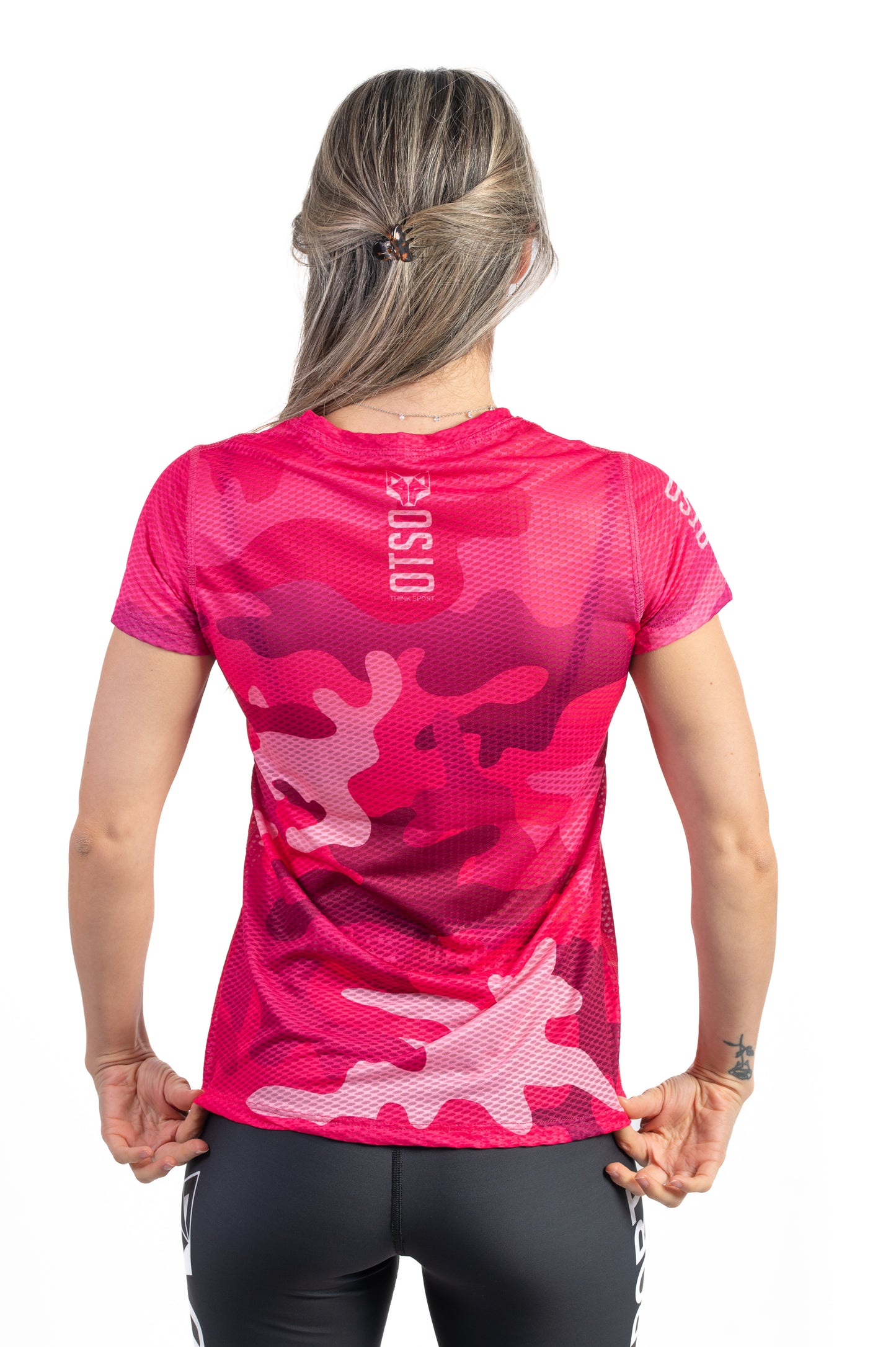 Short Sleeve T-Shirt Women - Camo Pink