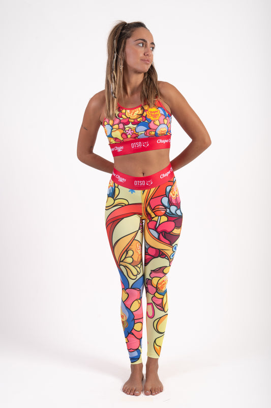 Top sportivo Chupa Chups Flower da donna