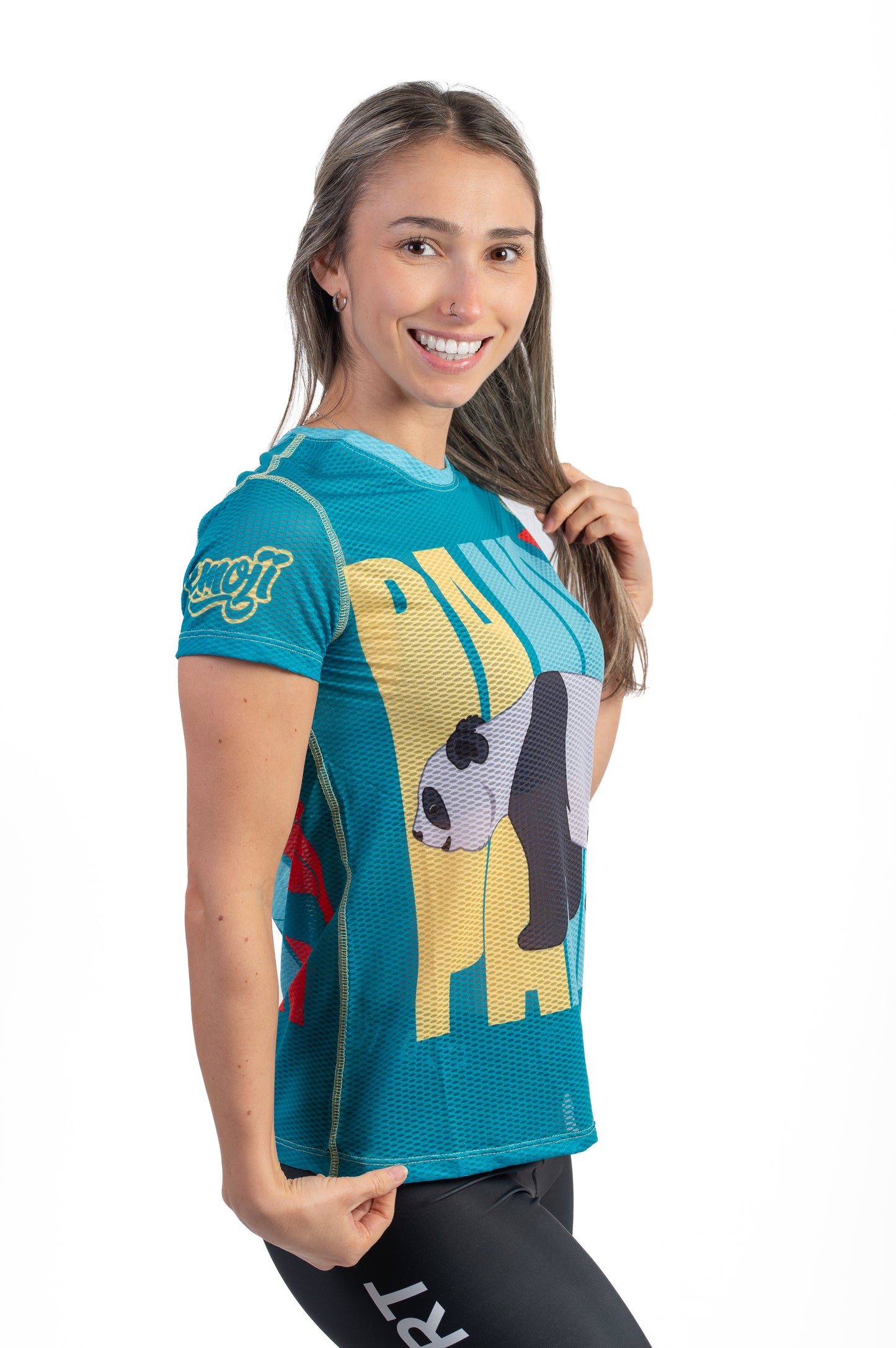 Camiseta manga curta feminina - Emoji Panda