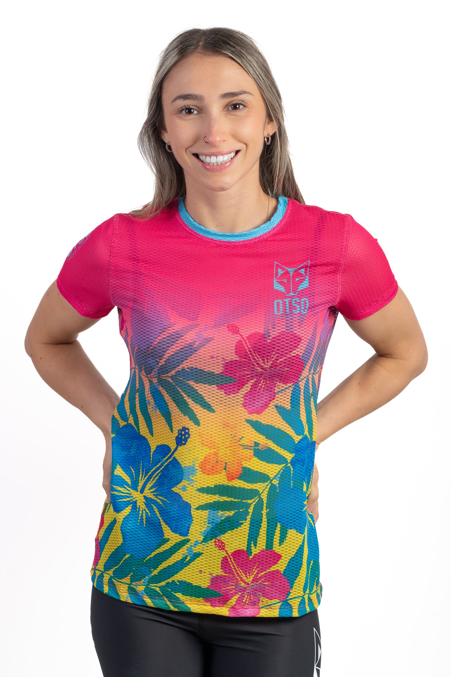 Camiseta manga corta mujer - Floral Pink