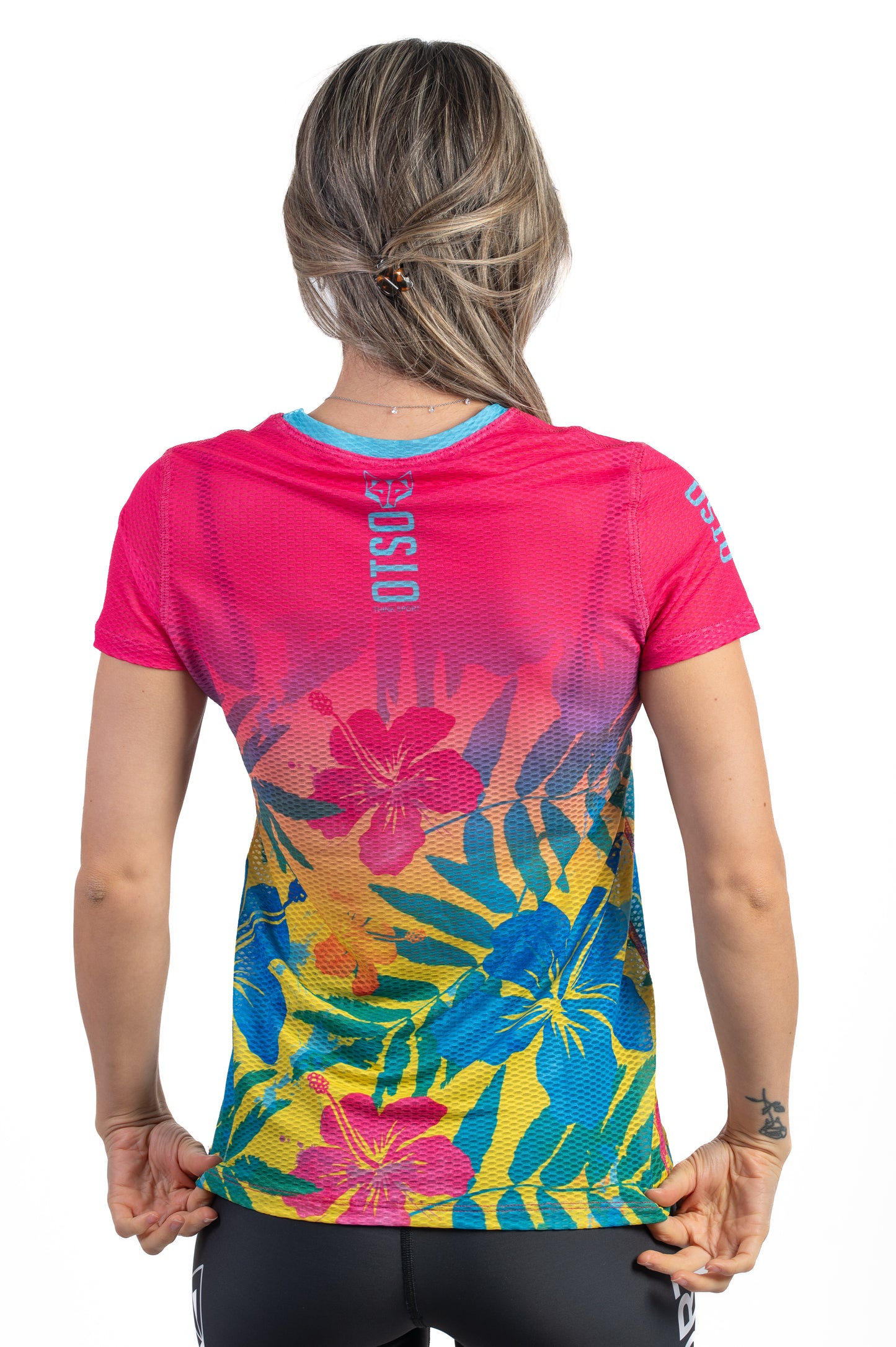 Camiseta manga corta mujer - Floral Pink