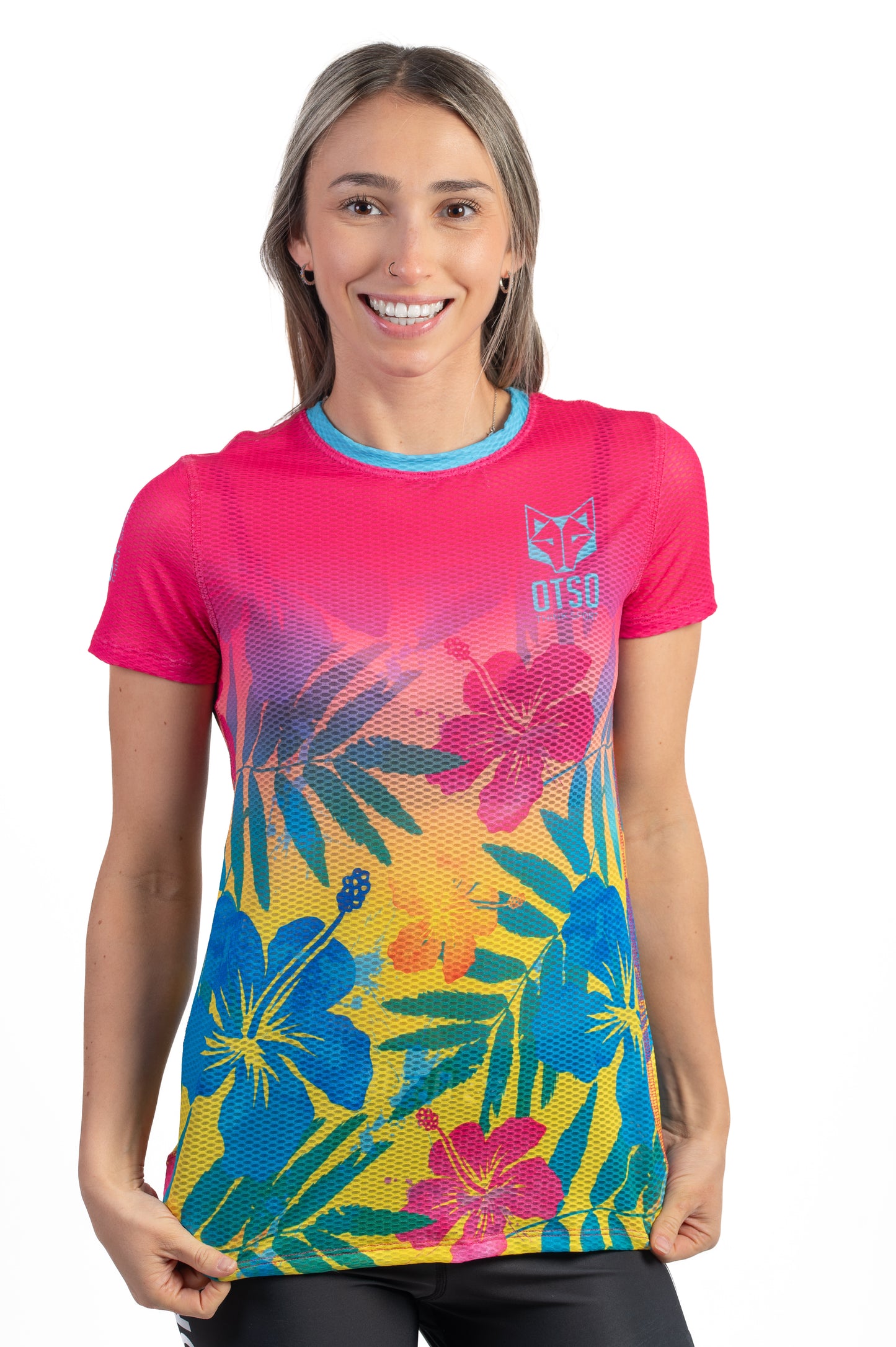 Camiseta manga corta mujer - Floral Pink