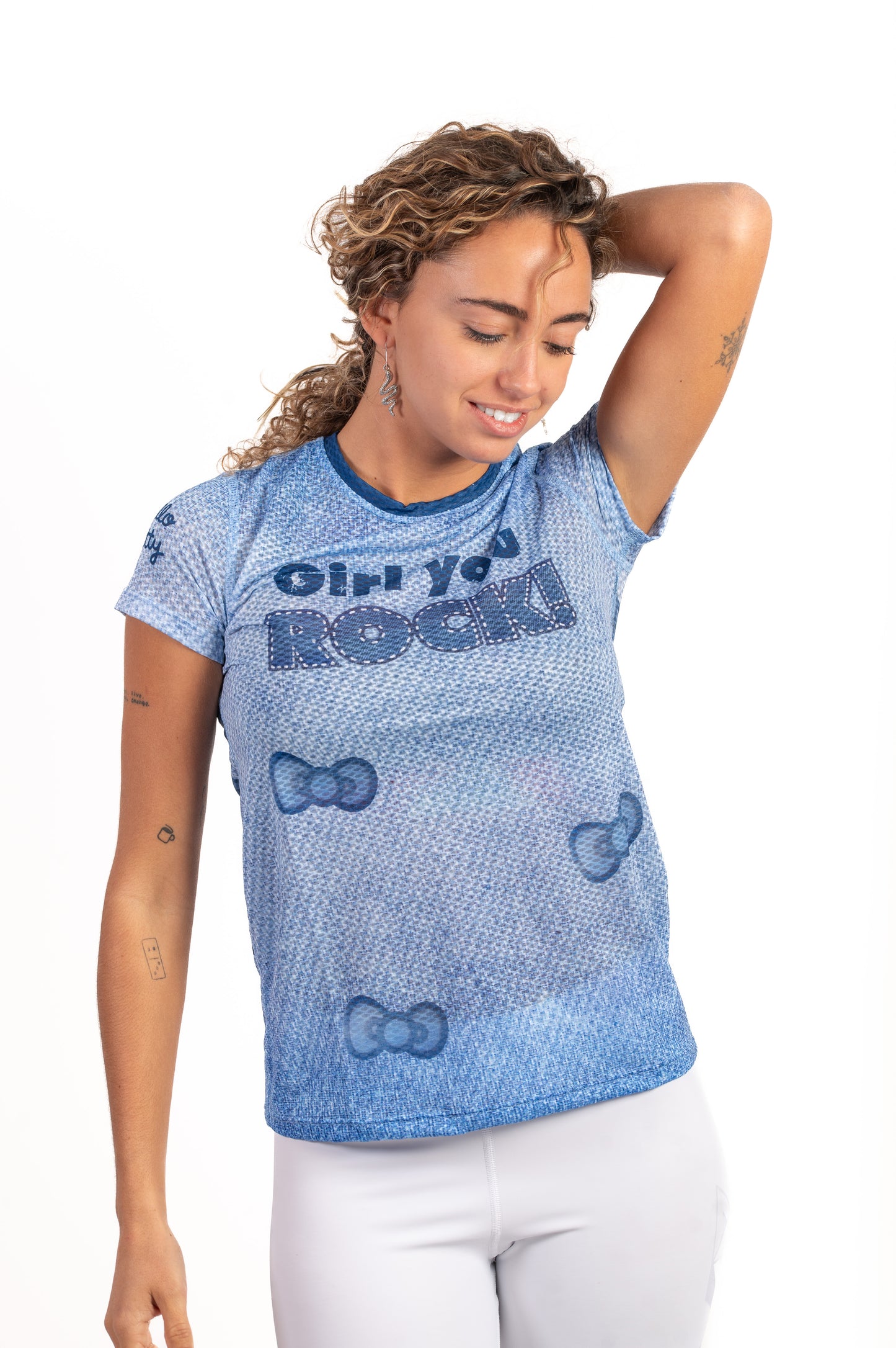 Camiseta manga corta niña y mujer - Hello Kitty Denim
