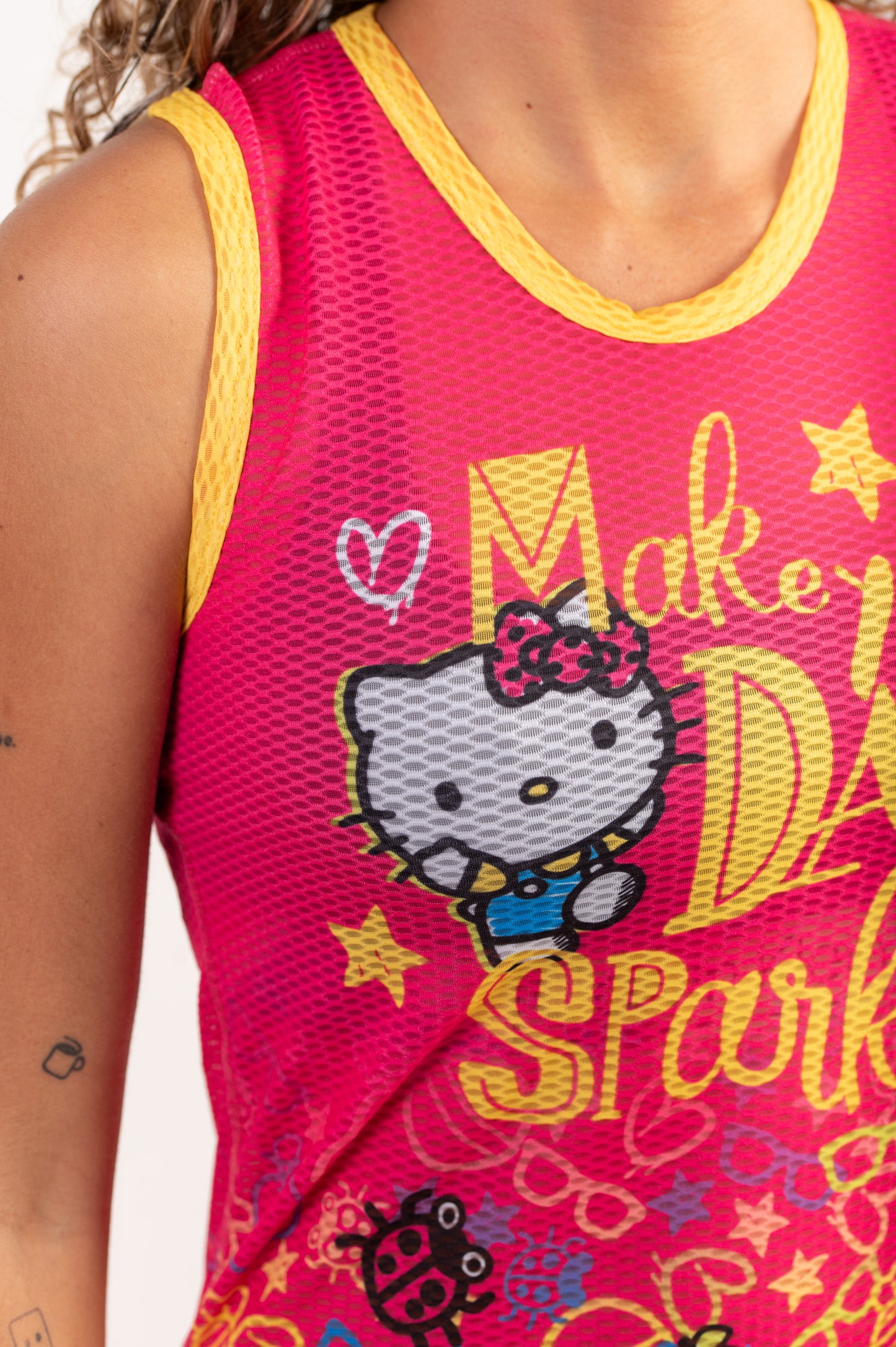 Sleeveless T-shirt for girls and women - Hello Kitty Sparkle