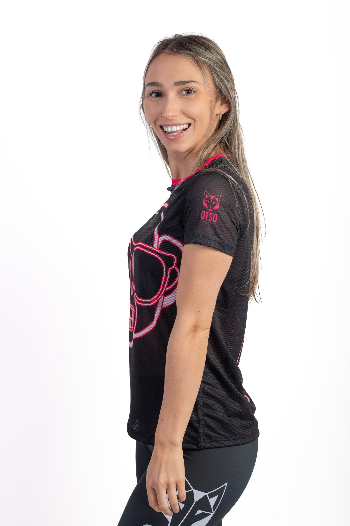 Camiseta manga curta feminina - Emoji Monkey Neon