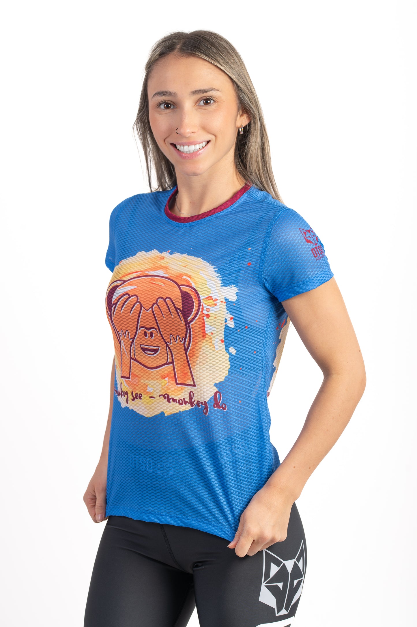 Camiseta manga corta mujer - Emoji Monkey See