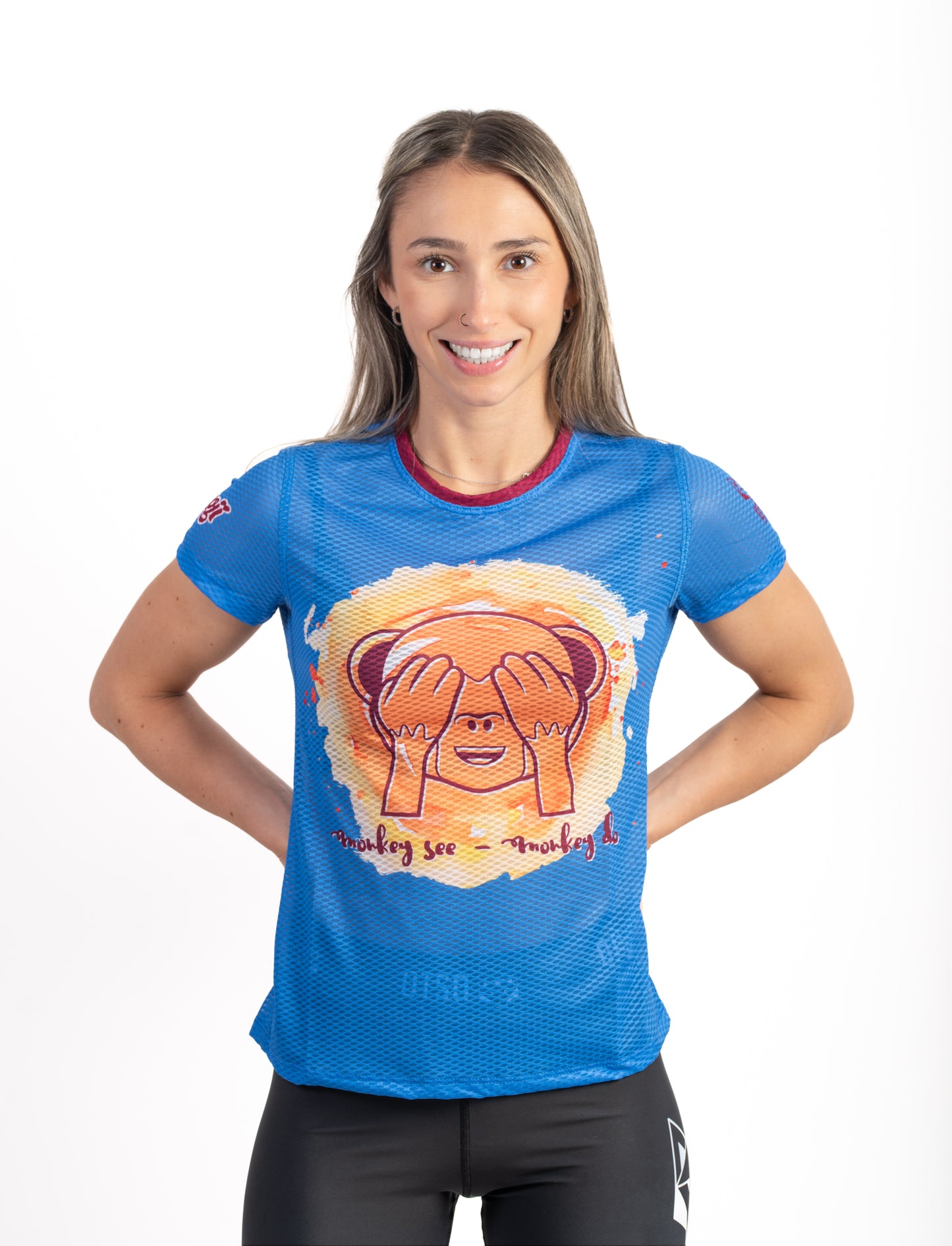 Camiseta manga corta mujer - Emoji Monkey See