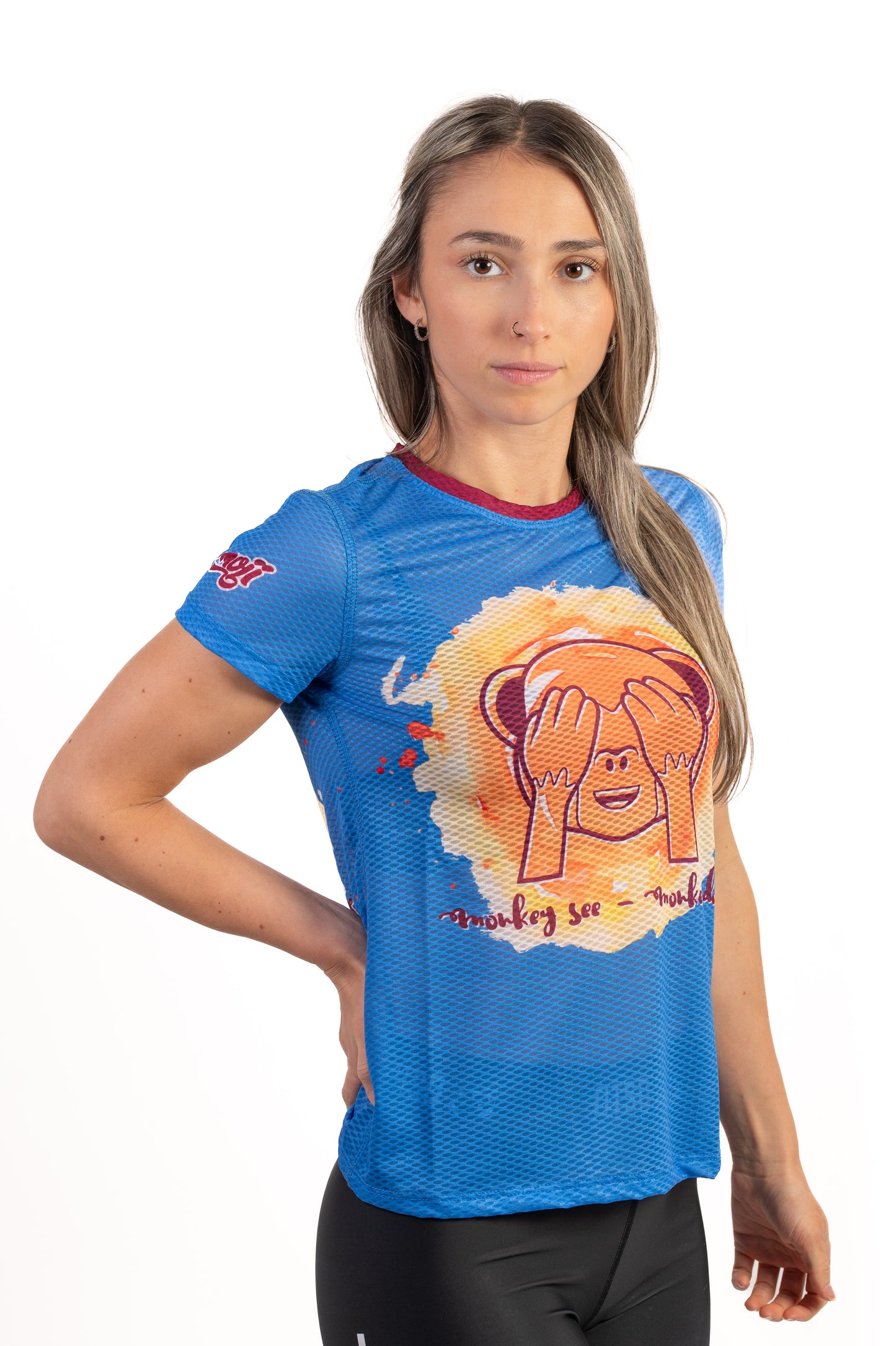 Camiseta manga corta mujer - Emoji Monkey See