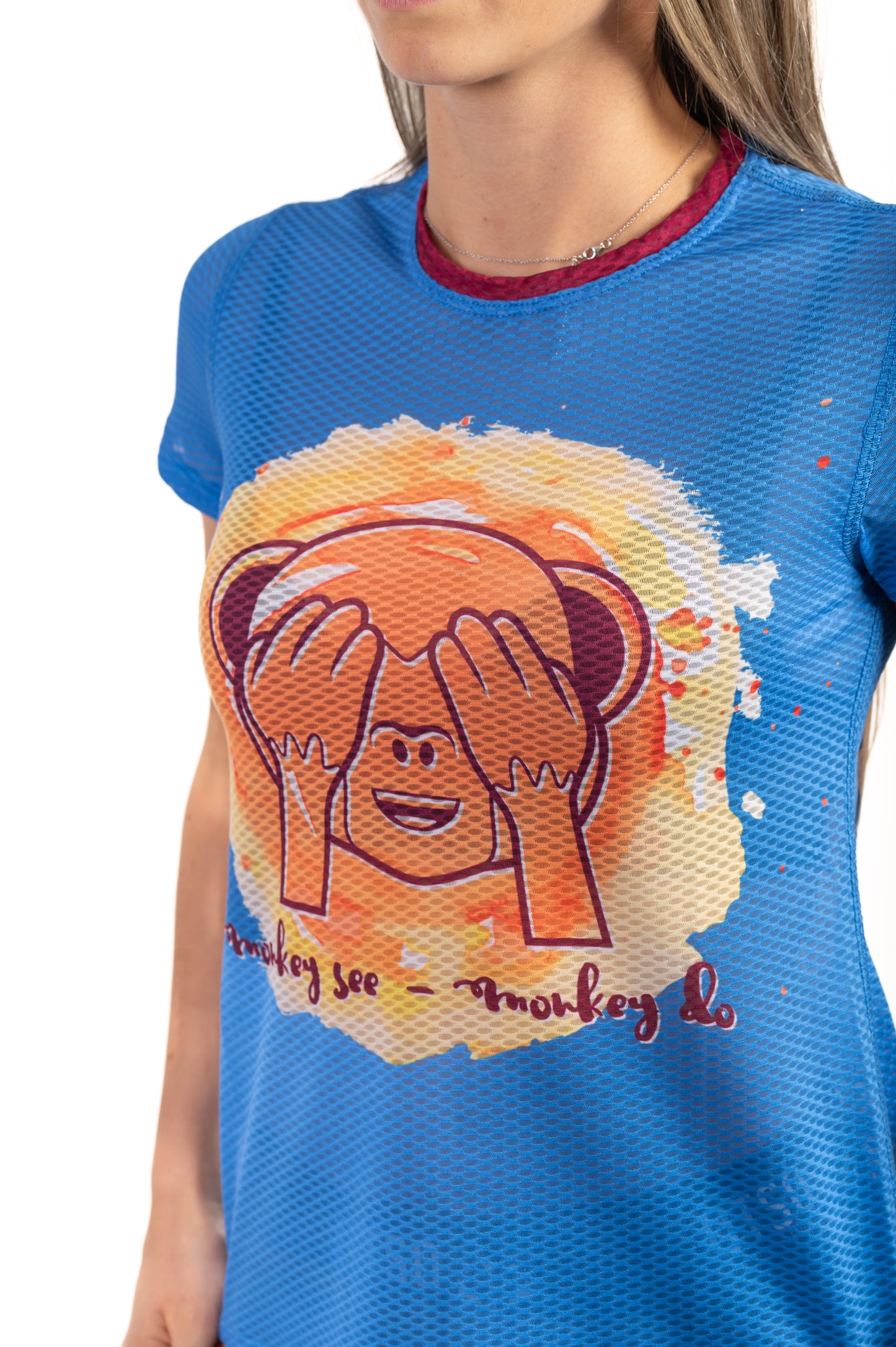 Camiseta manga corta mujer - Emoji Monkey See