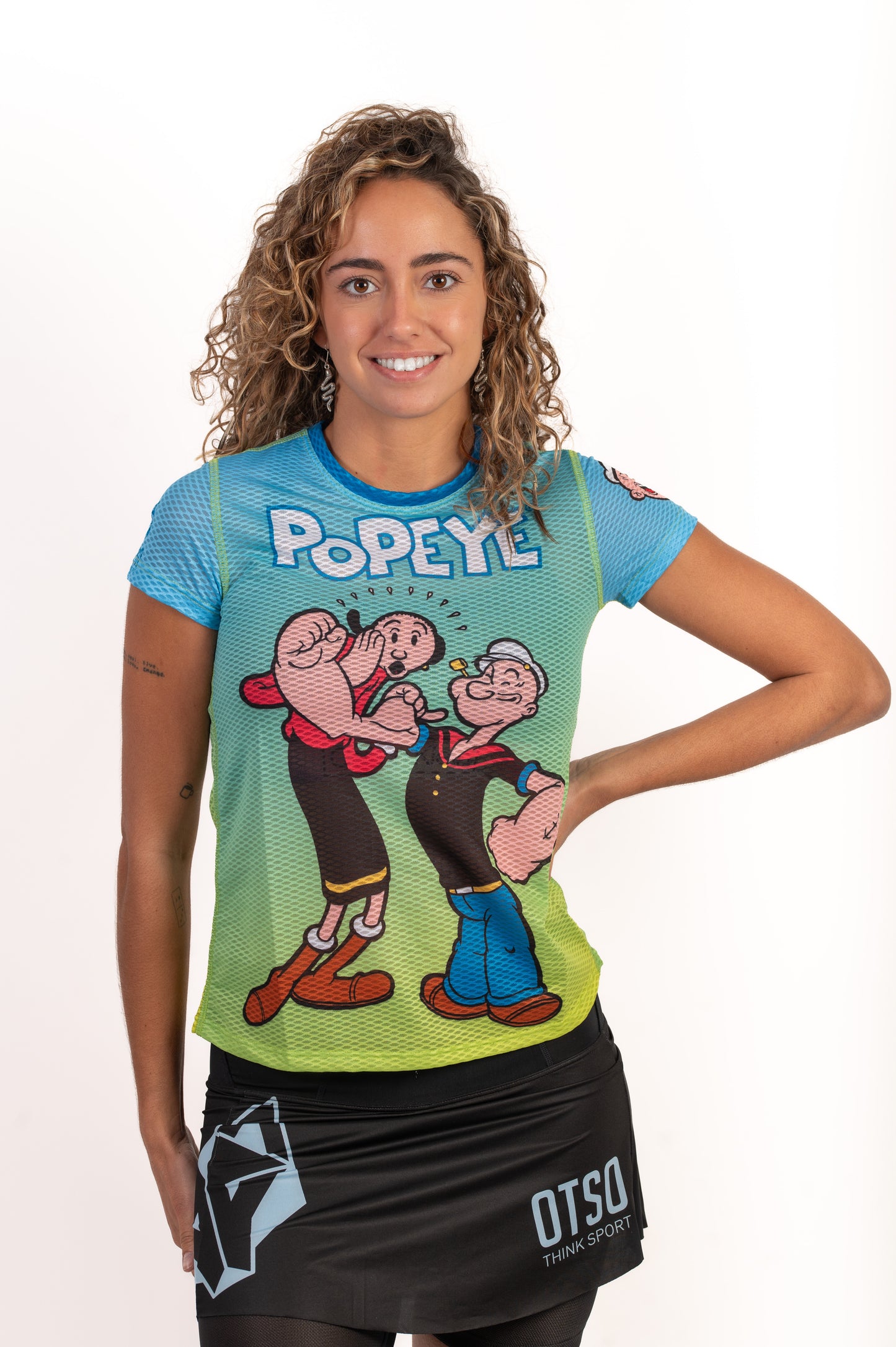 Camiseta feminina de manga curta  - Popeye & Olive