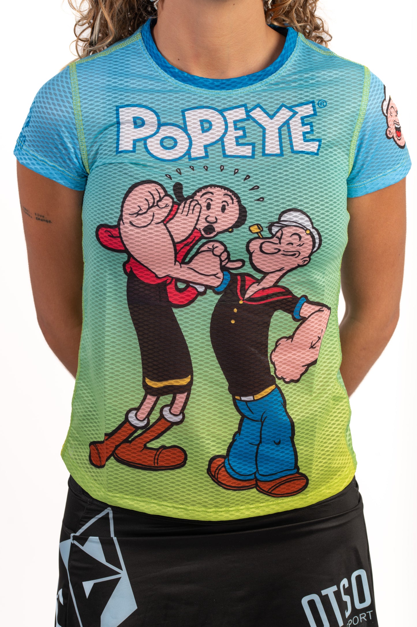 Camiseta feminina de manga curta  - Popeye & Olive