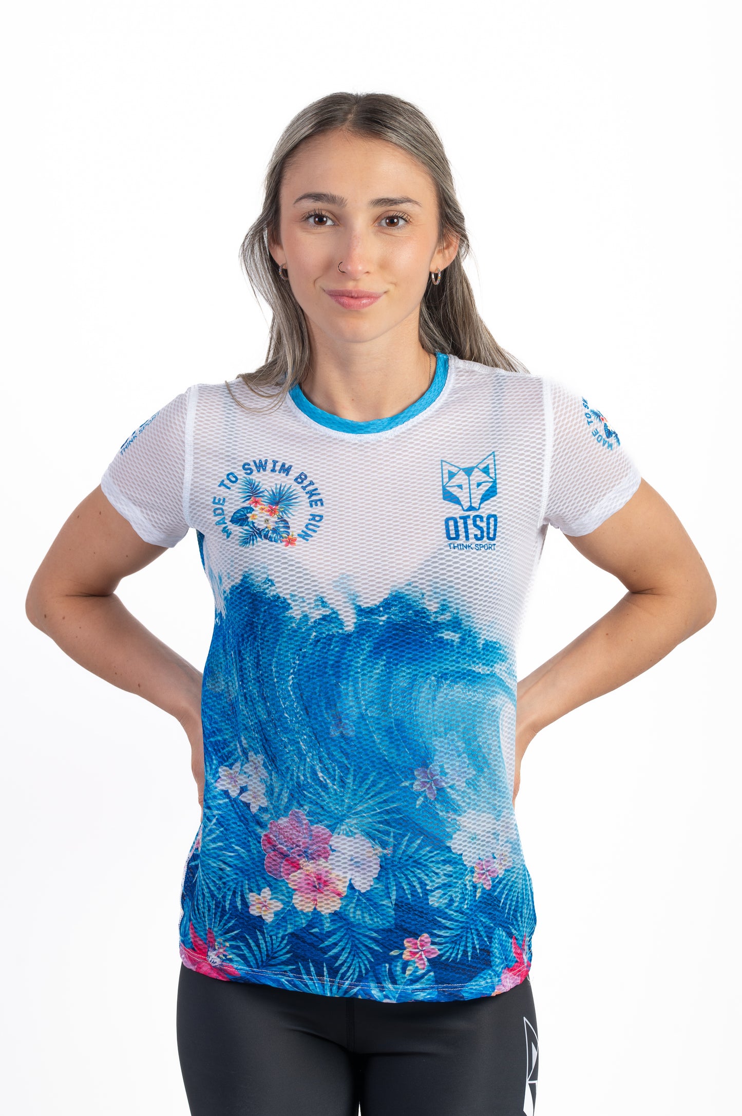 Short Sleeve T-Shirt Women - Swim Bike Run Wave