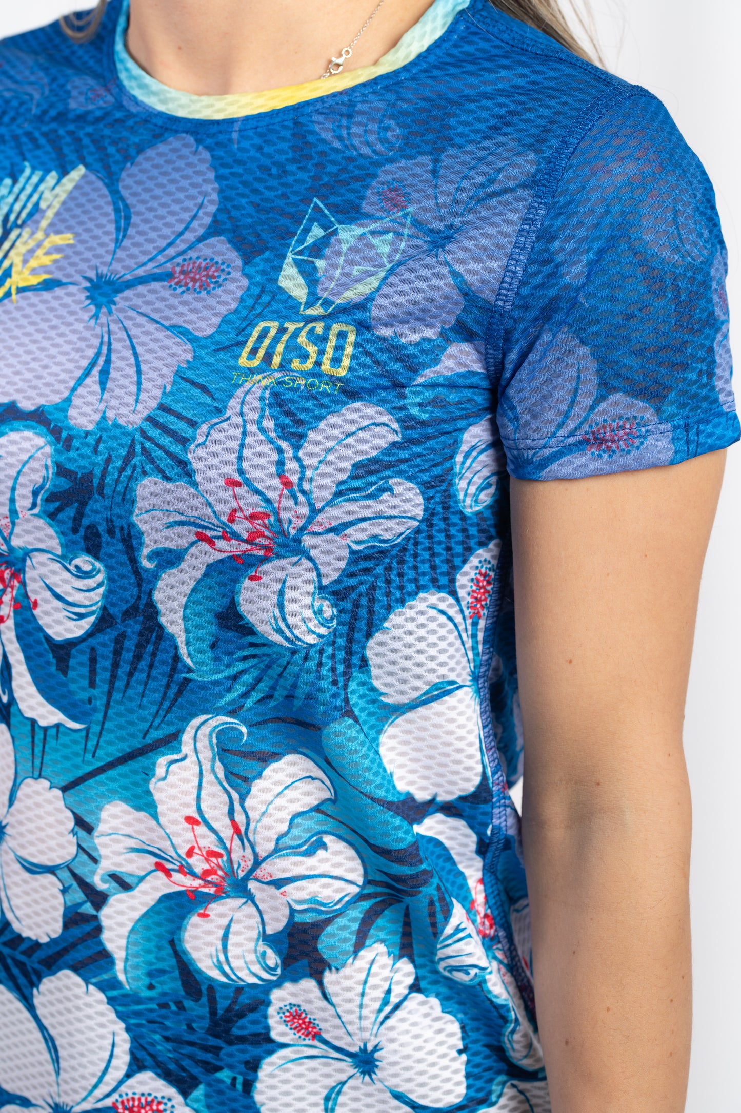 Camiseta manga corta mujer - Swim Bike Run Flower