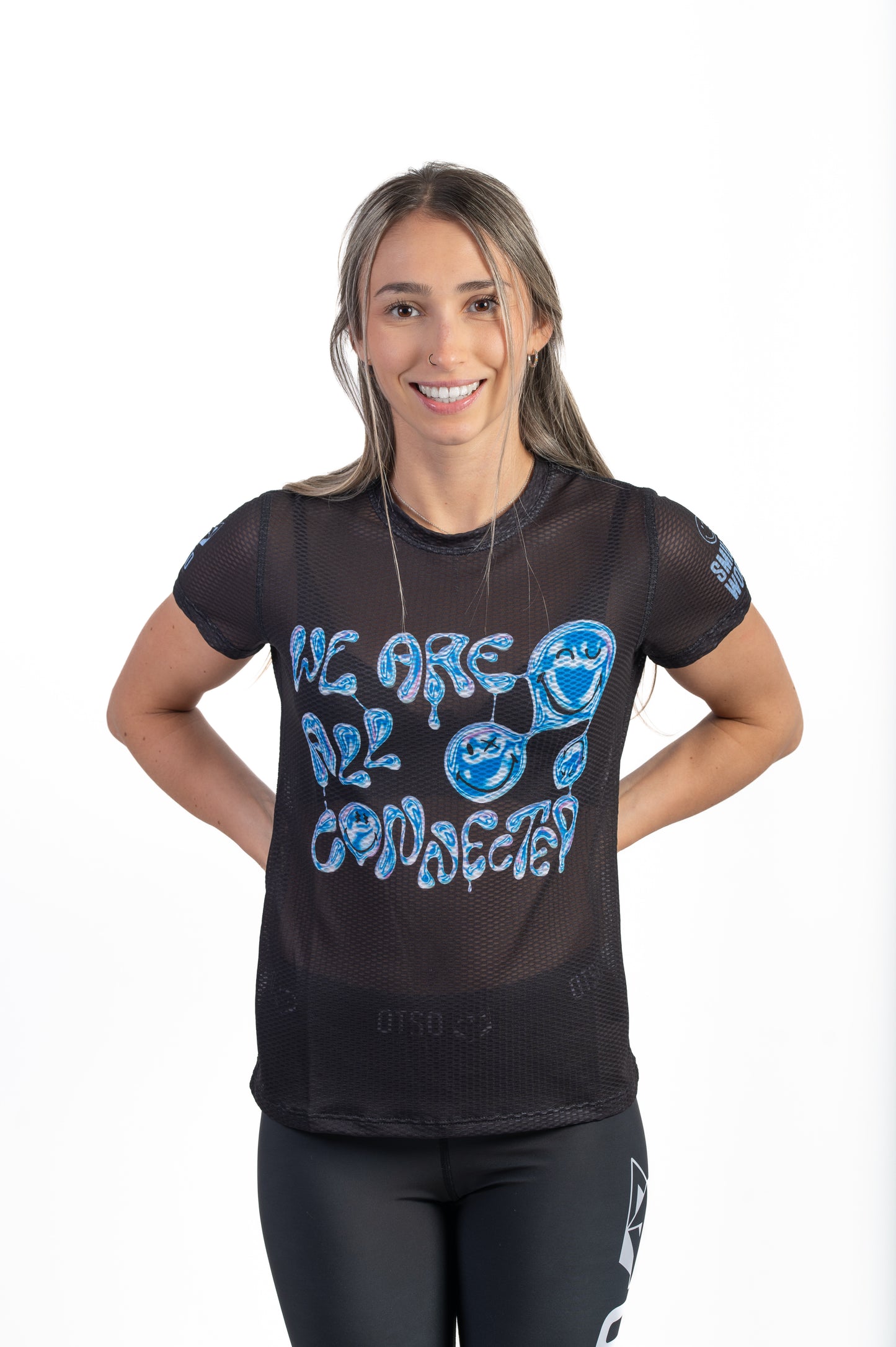 Camiseta de manga curta para mulher - S.W.Smiley Connected