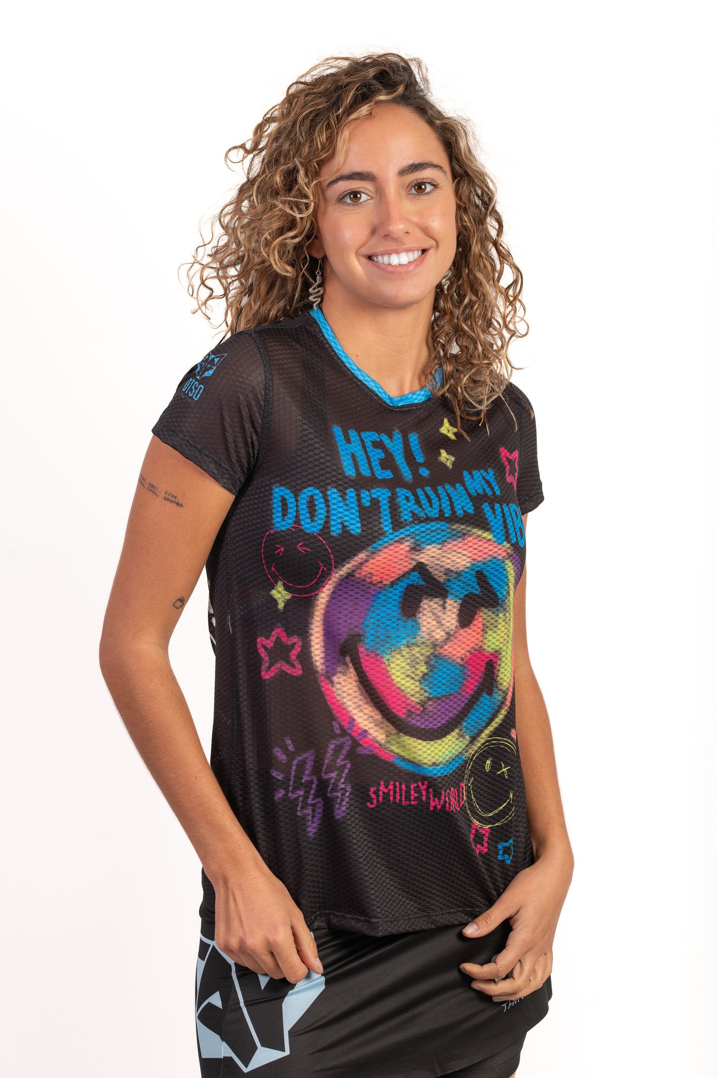 Camiseta manga corta mujer - S.W.Smiley Festival