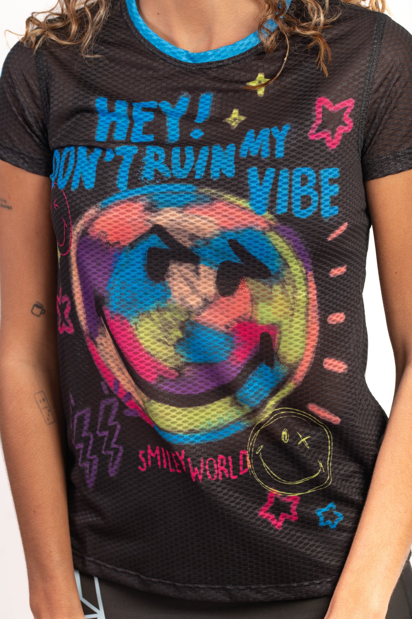 Camiseta manga corta mujer - S.W.Smiley Festival