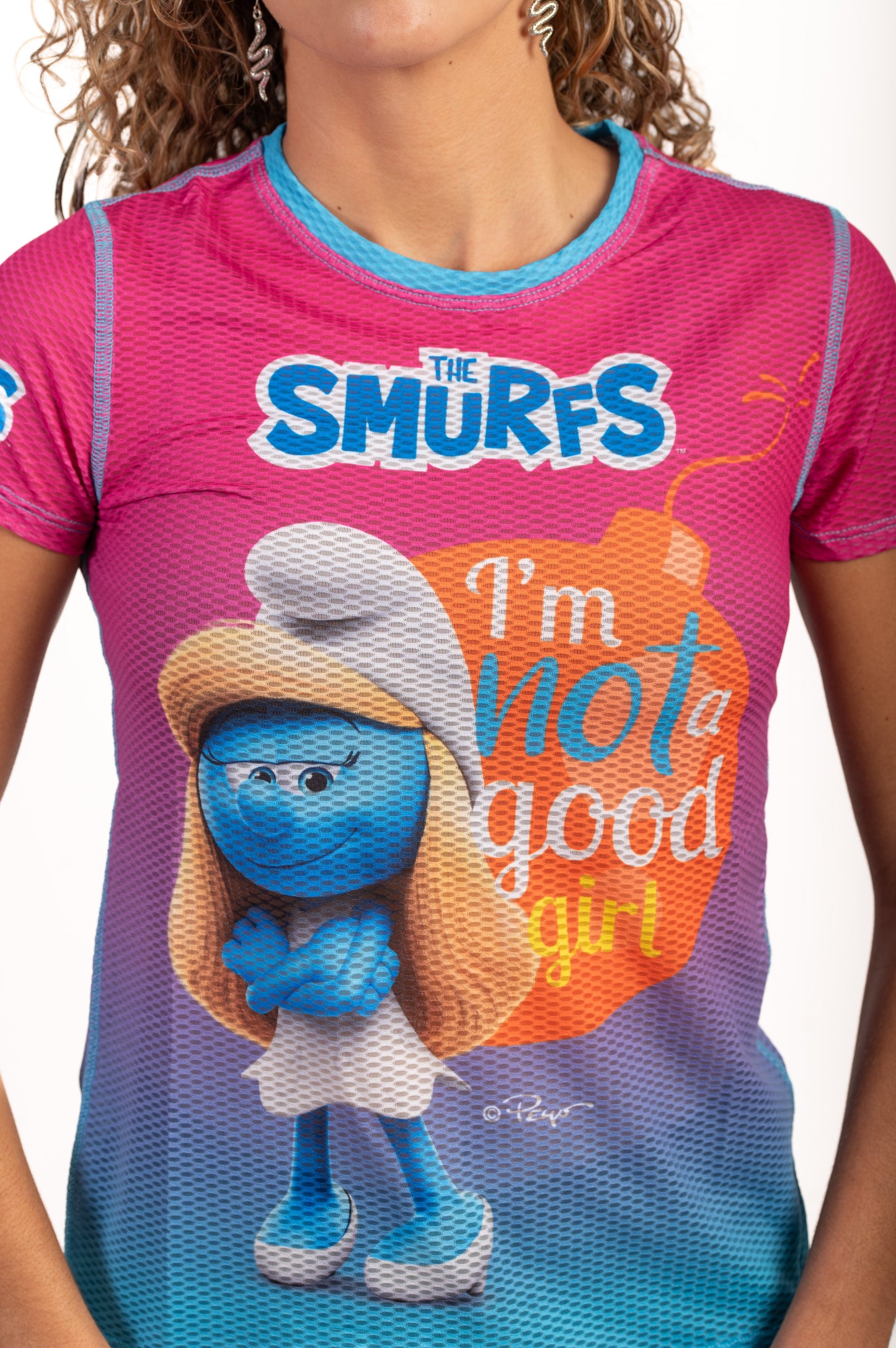Short Sleeve T-Shirt Women - Smurf Have Fun