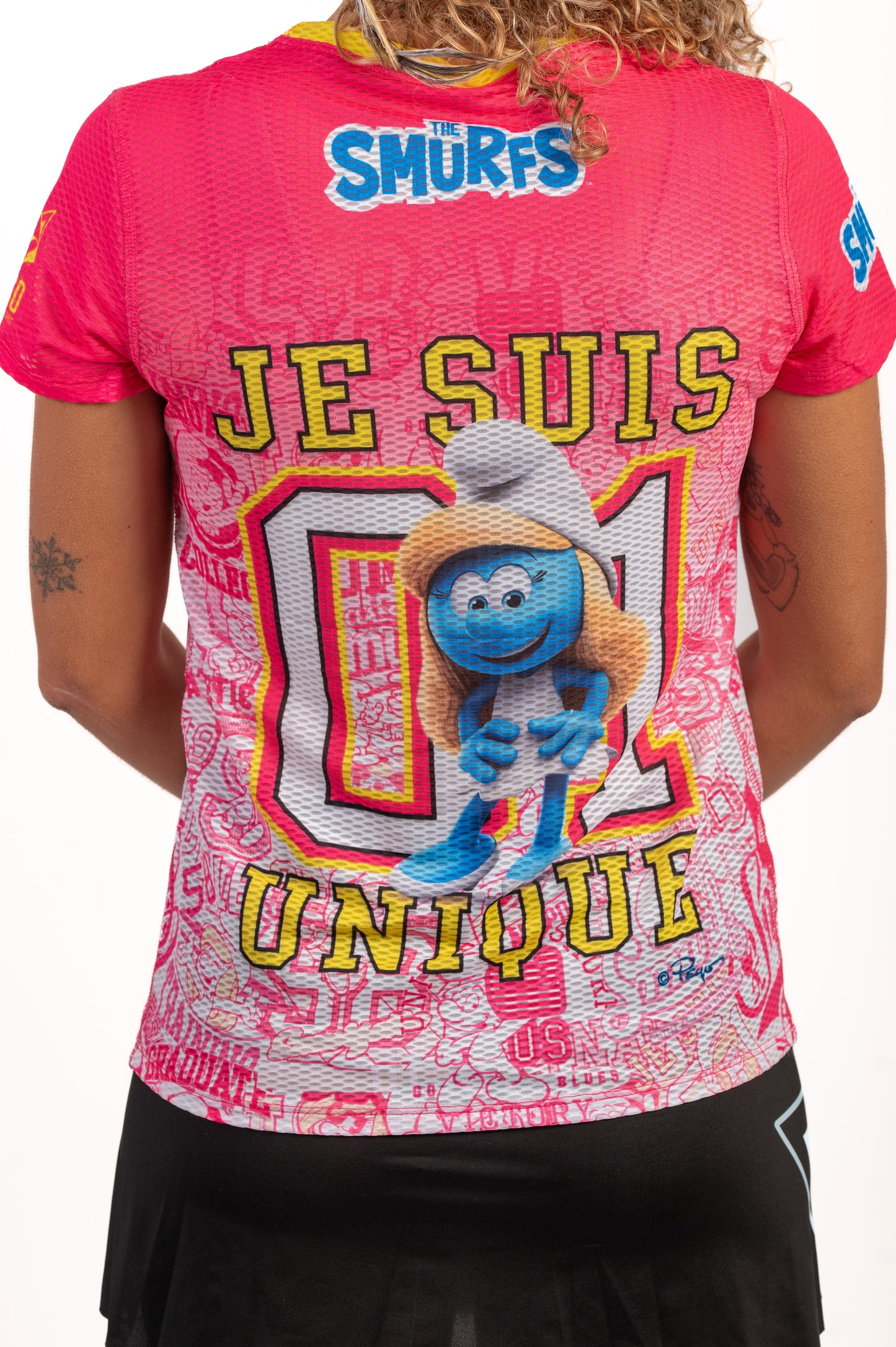 Camiseta manga corta mujer - Smurfs Hugs