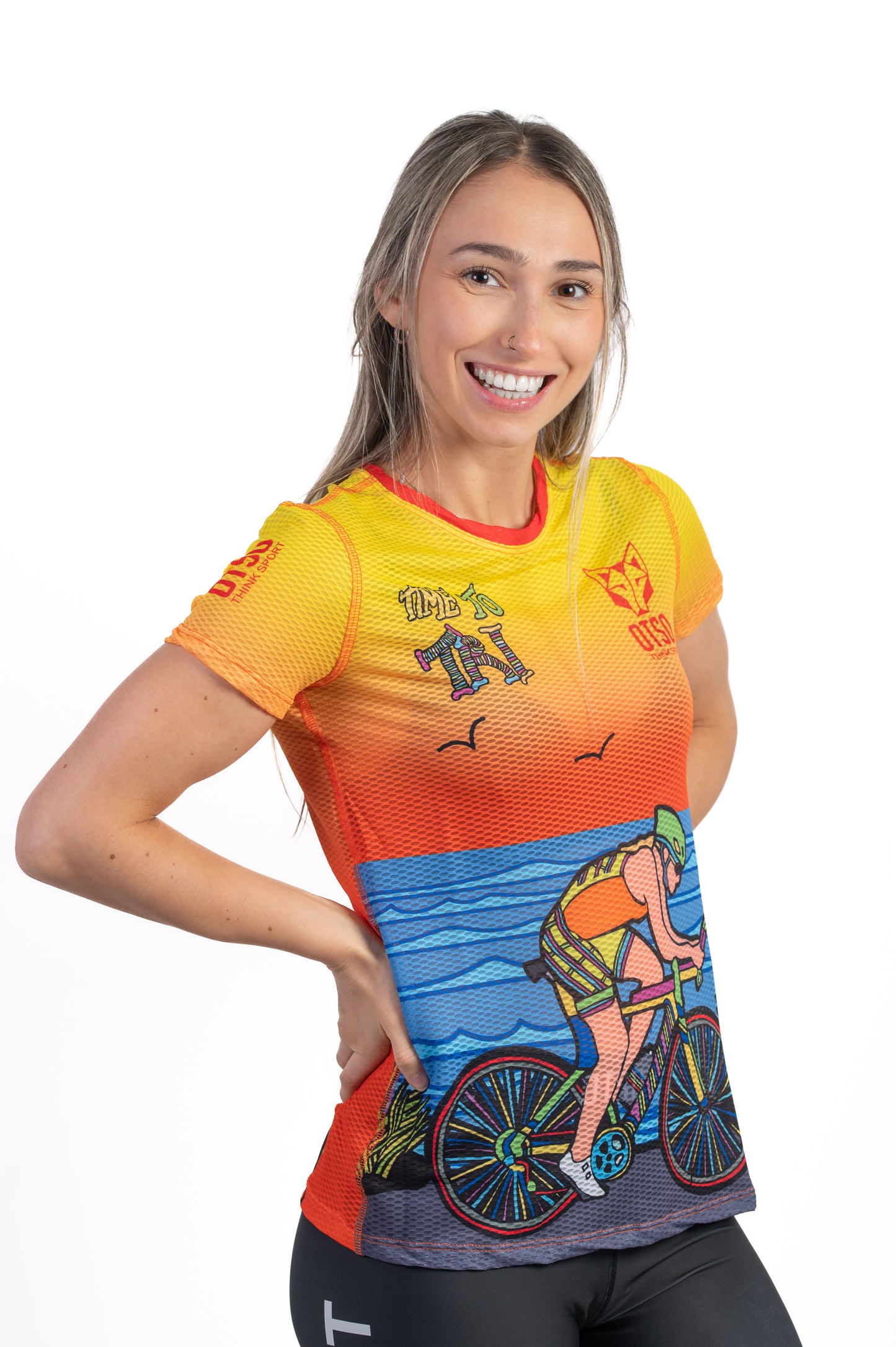 Camiseta manga corta mujer - Time to Tri Bike