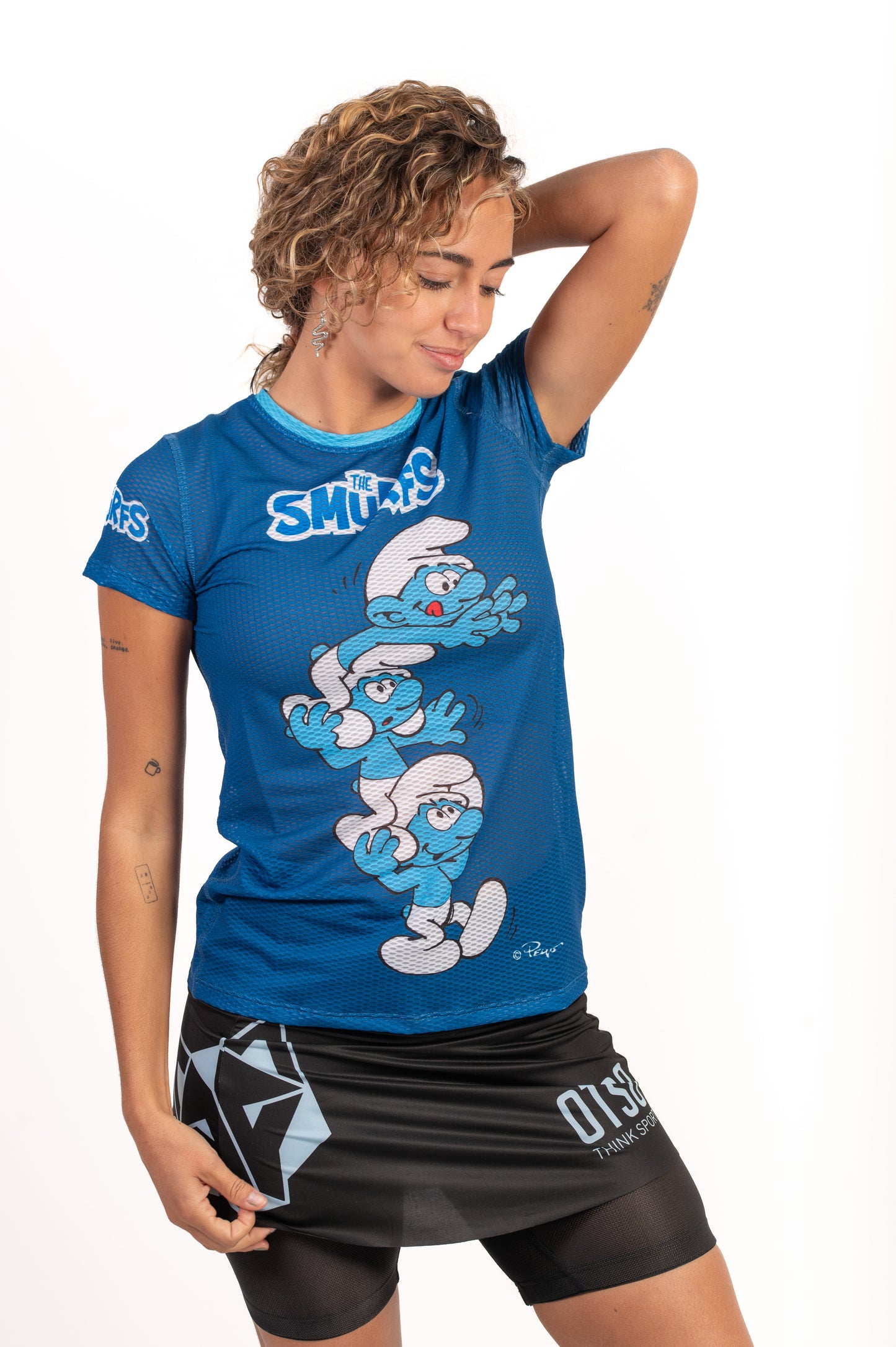 Camiseta manga corta mujer - Smurf Towers