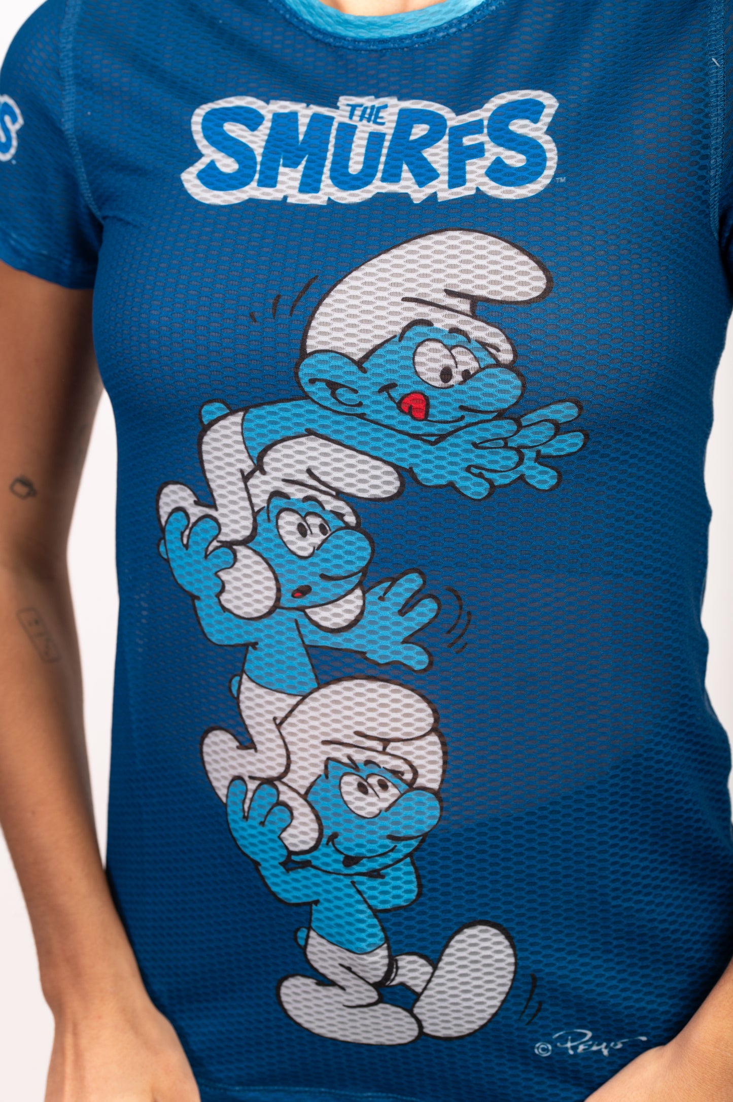 Camiseta manga corta mujer - Smurf Towers