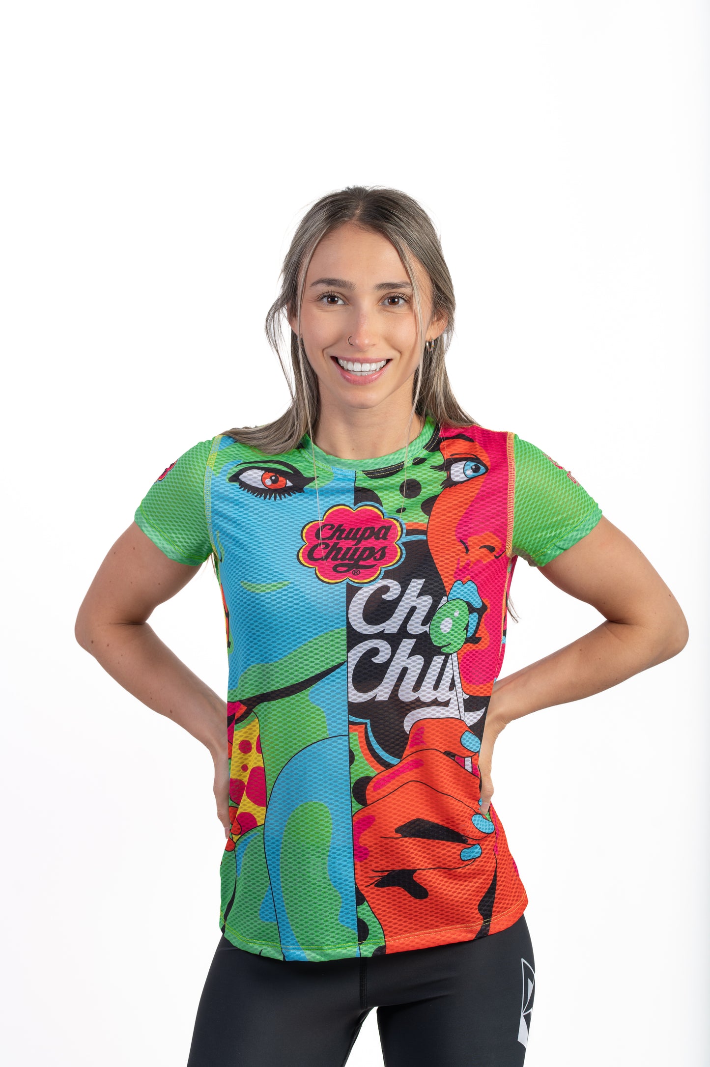 Camiseta de manga curta para mulher - Chupa Chups Warhool