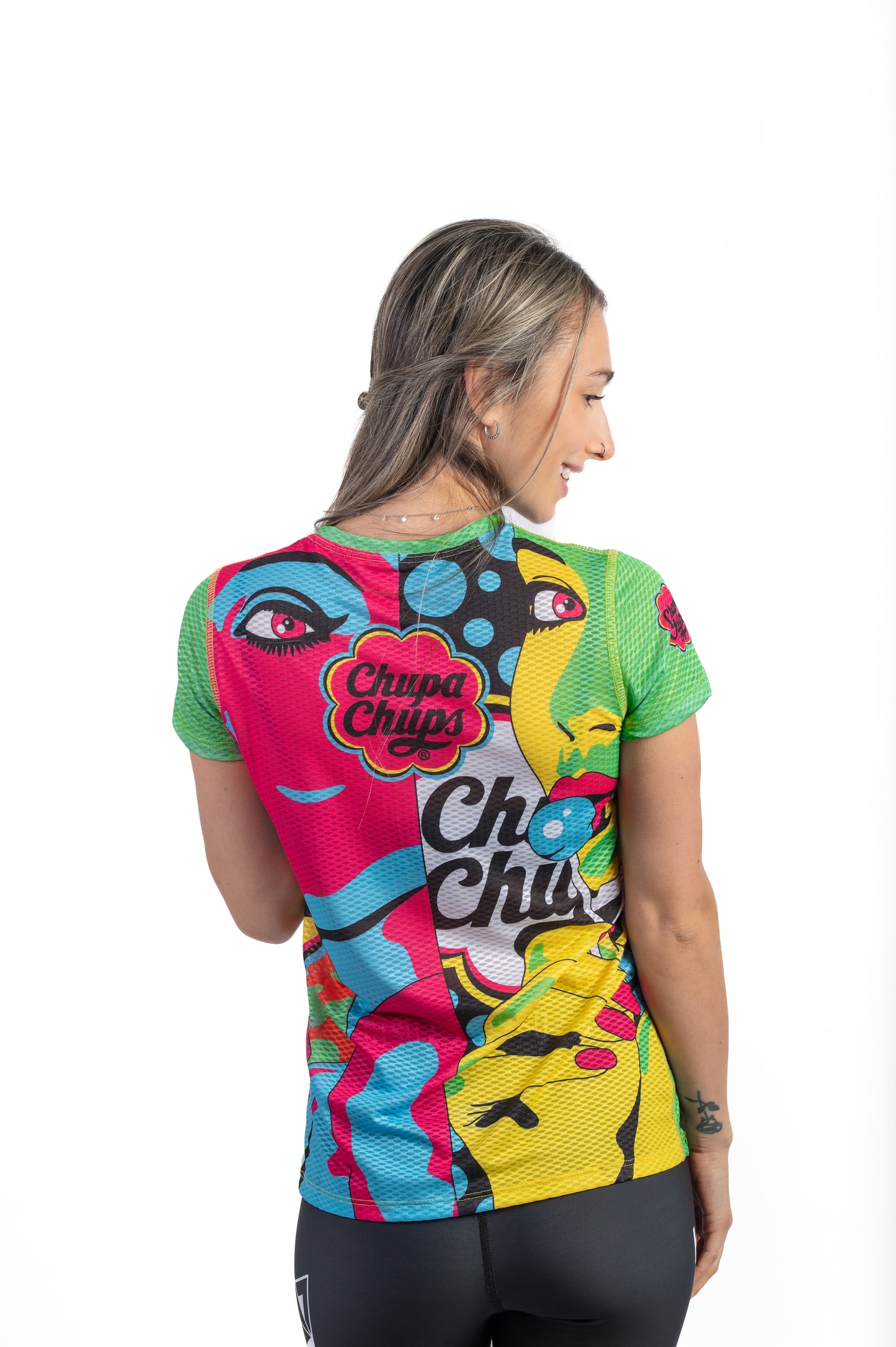 Camiseta de manga curta para mulher - Chupa Chups Warhool