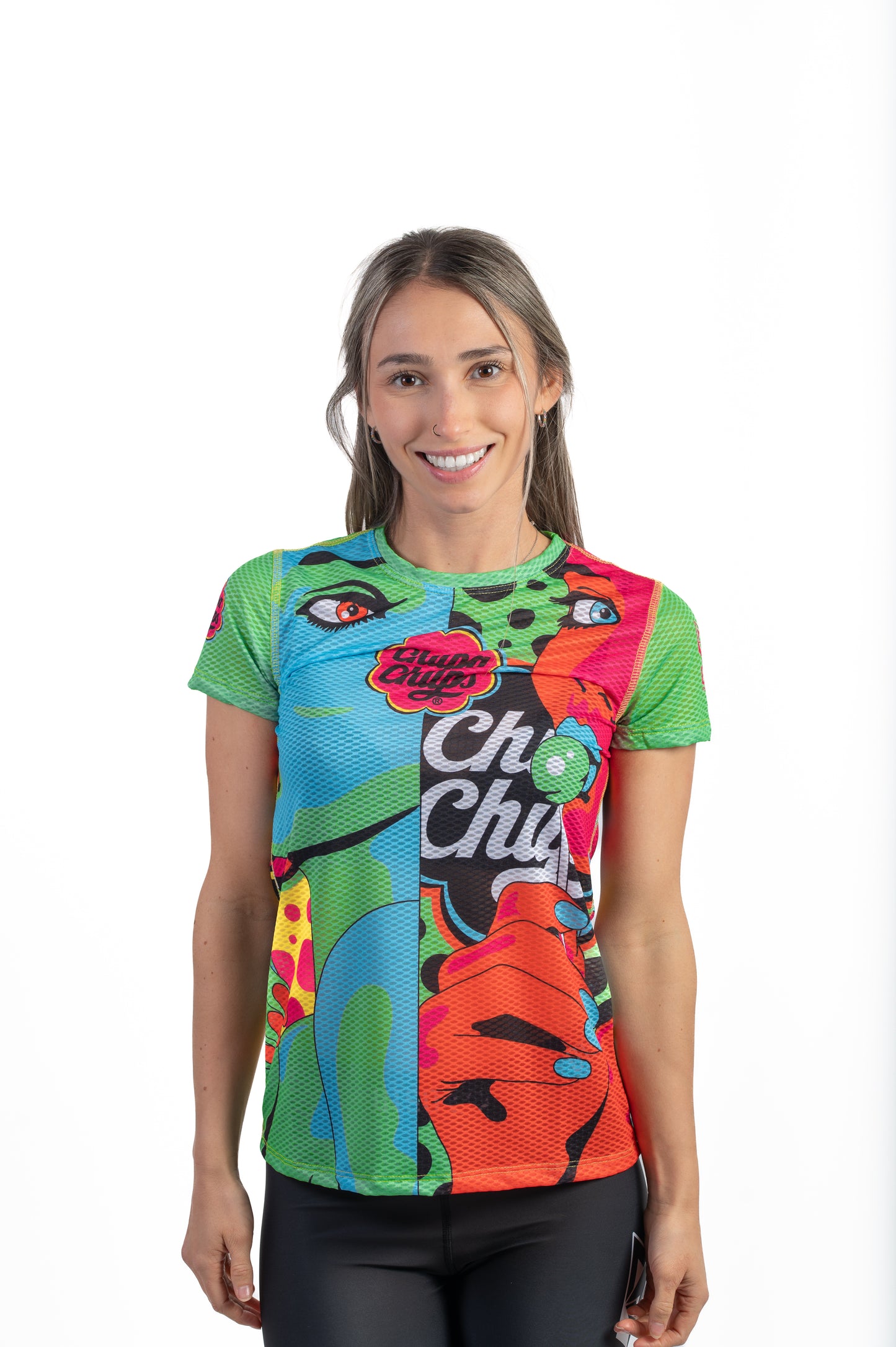 Camiseta de manga curta para mulher - Chupa Chups Warhool