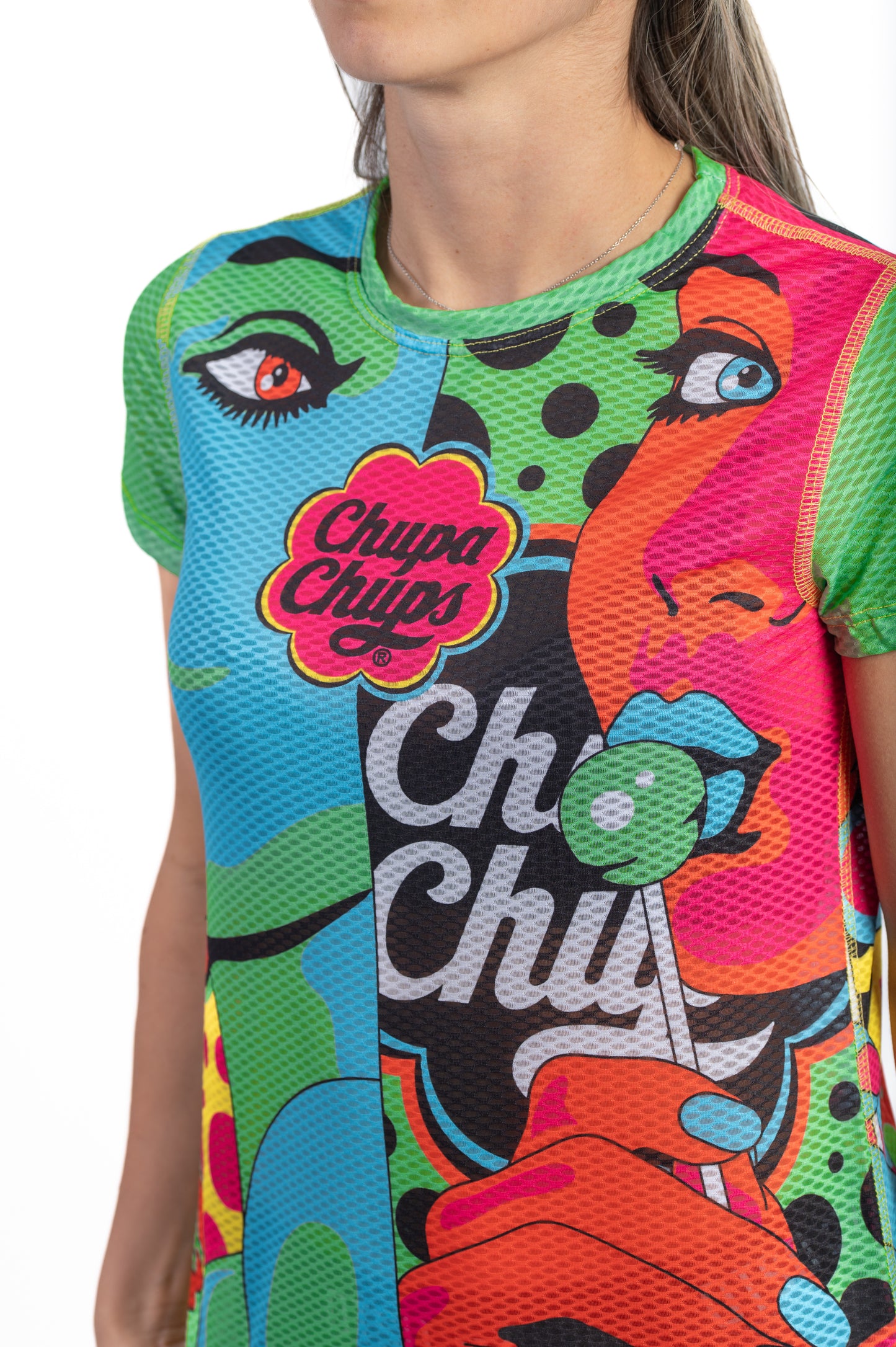 Camiseta de manga curta para mulher - Chupa Chups Warhool