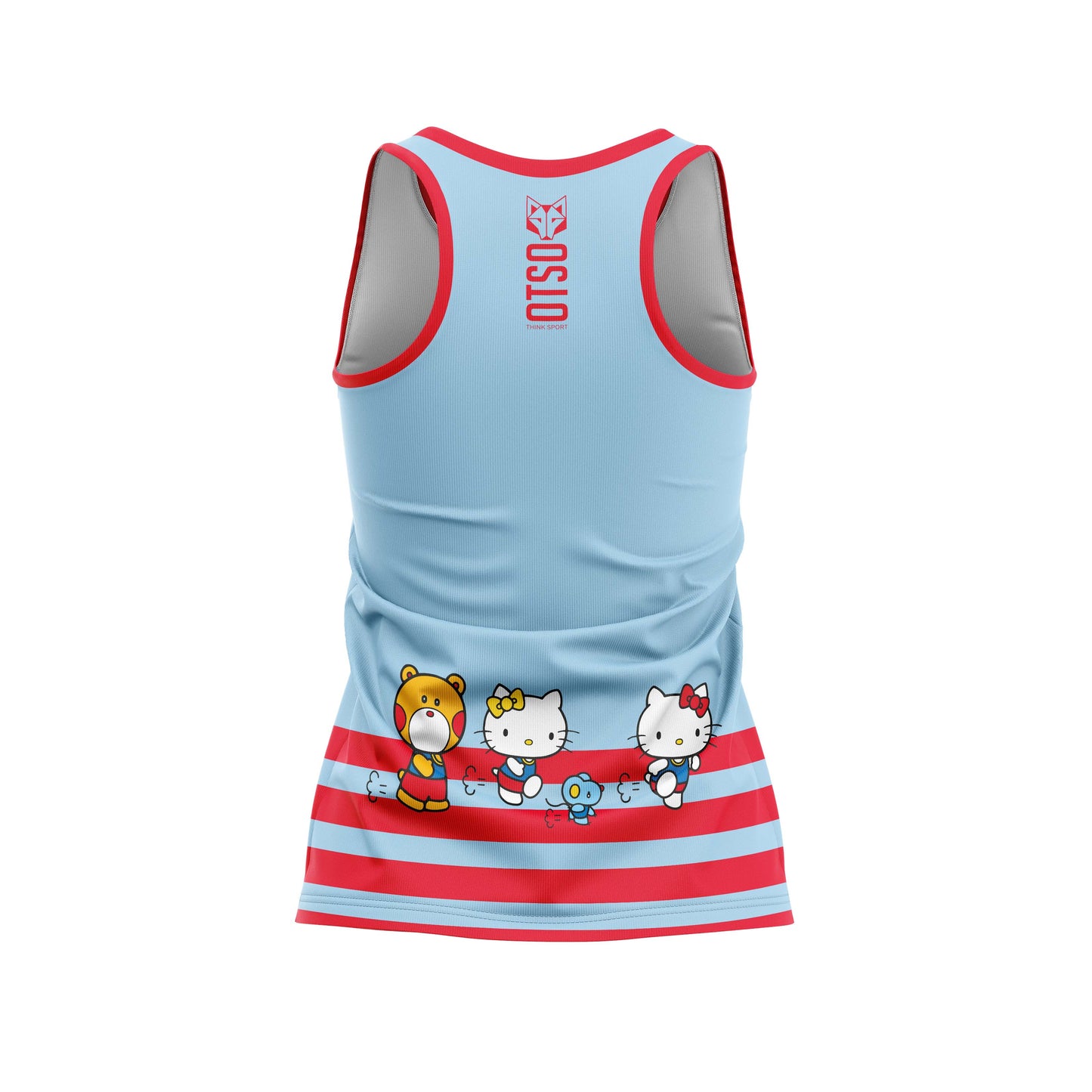 T-shirt sem mangas para menina e senhora - Hello Kitty Stripes